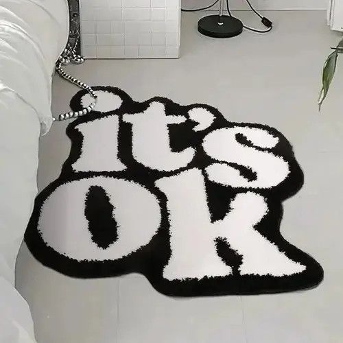Other Handmade " IT's OK " Fluffy Anti Slip Rugs Size ONE SIZE - 3 Thumbnail