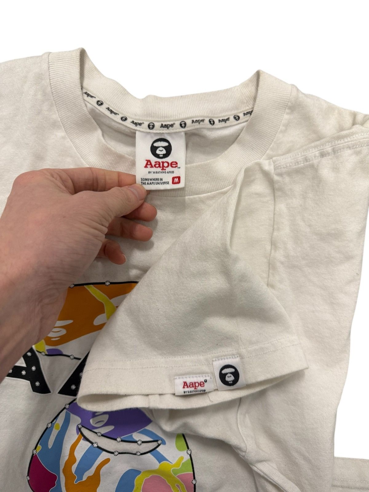 Aape Bape aape multi colored graphic t shirt Size US M / EU 48-50 / 2 - 8 Thumbnail