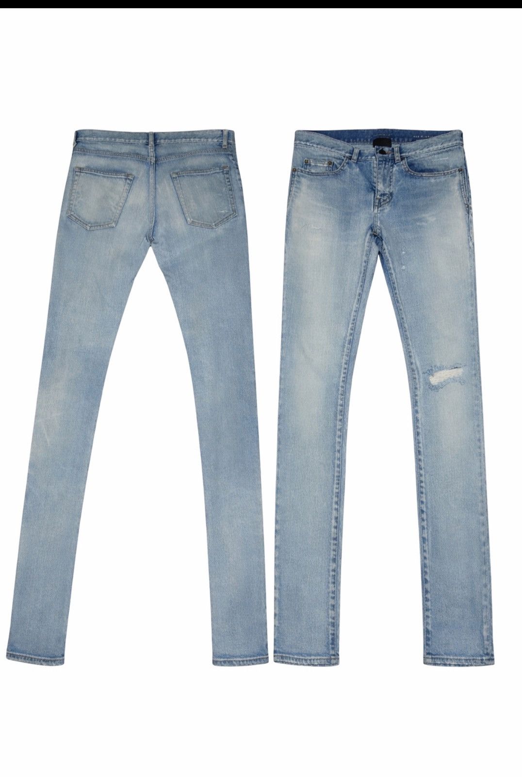 Saint Laurent Paris Saint laurent distressed light blue D02 Size US 27 - 1 Thumbnail