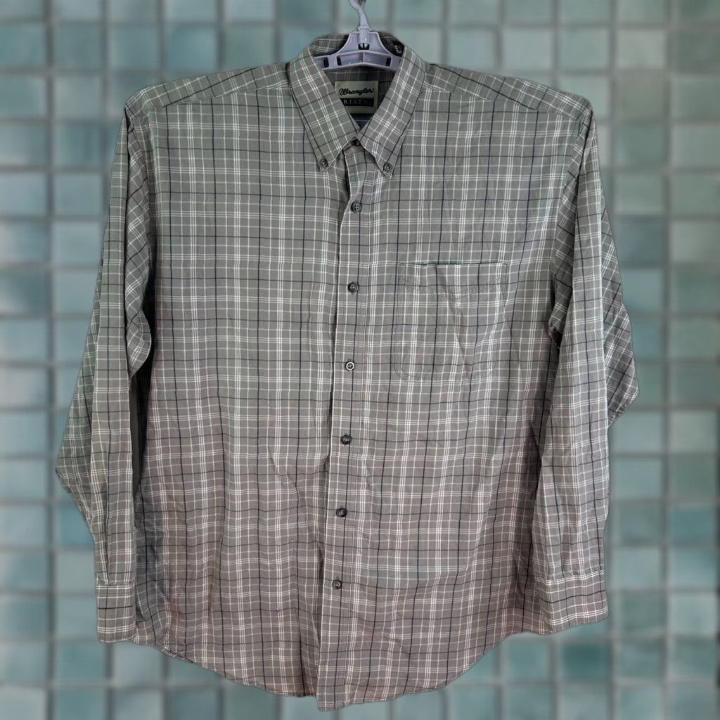 Wrangler Wrangler Rita Plaid Button Down Shirt Men’s L Long Sleeve Gray Size US L / EU 52-54 / 3 - 1 Thumbnail