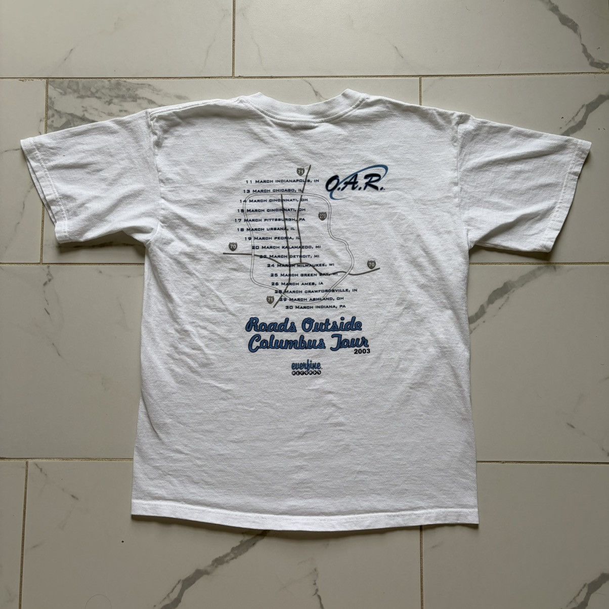 Anvil Vintage 2003 O.A.R. Roads Outside Columbus Tour T Shirt Tee Size US M / EU 48-50 / 2 - 1 Thumbnail