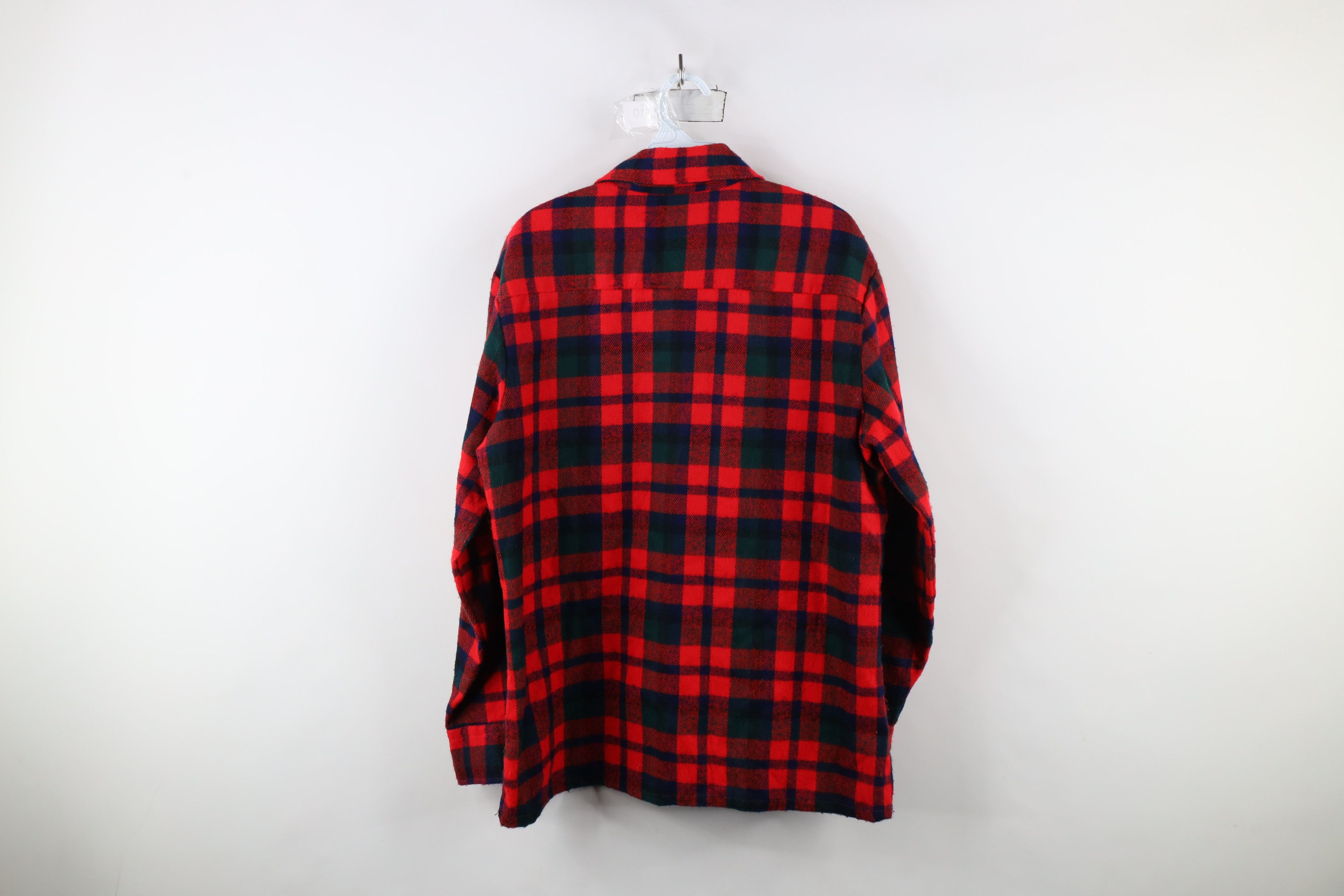 Vintage Vintage 70s Streetwear Knit Collared Button Shirt Plaid Size US M / EU 48-50 / 2 - 9 Thumbnail