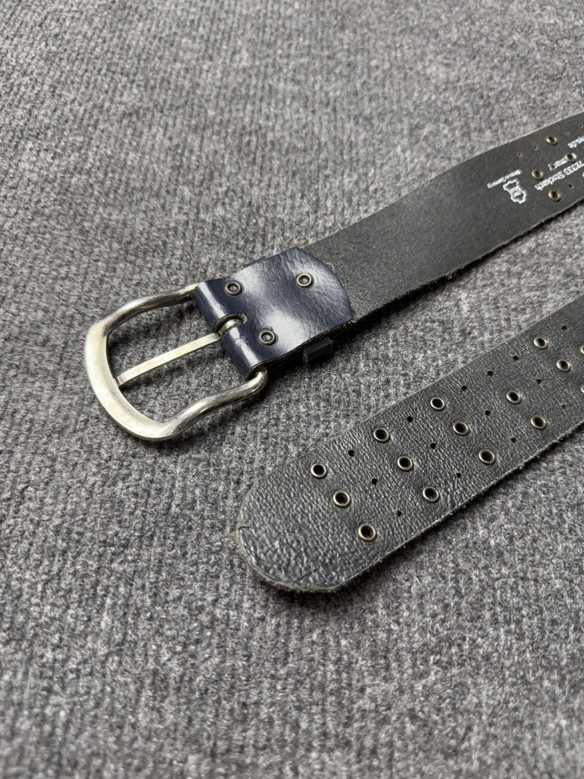 Japanese Brand Vintage Japanese Leather Punk Emo Rock Goth Y2K Drill belt Size ONE SIZE - 13 Thumbnail