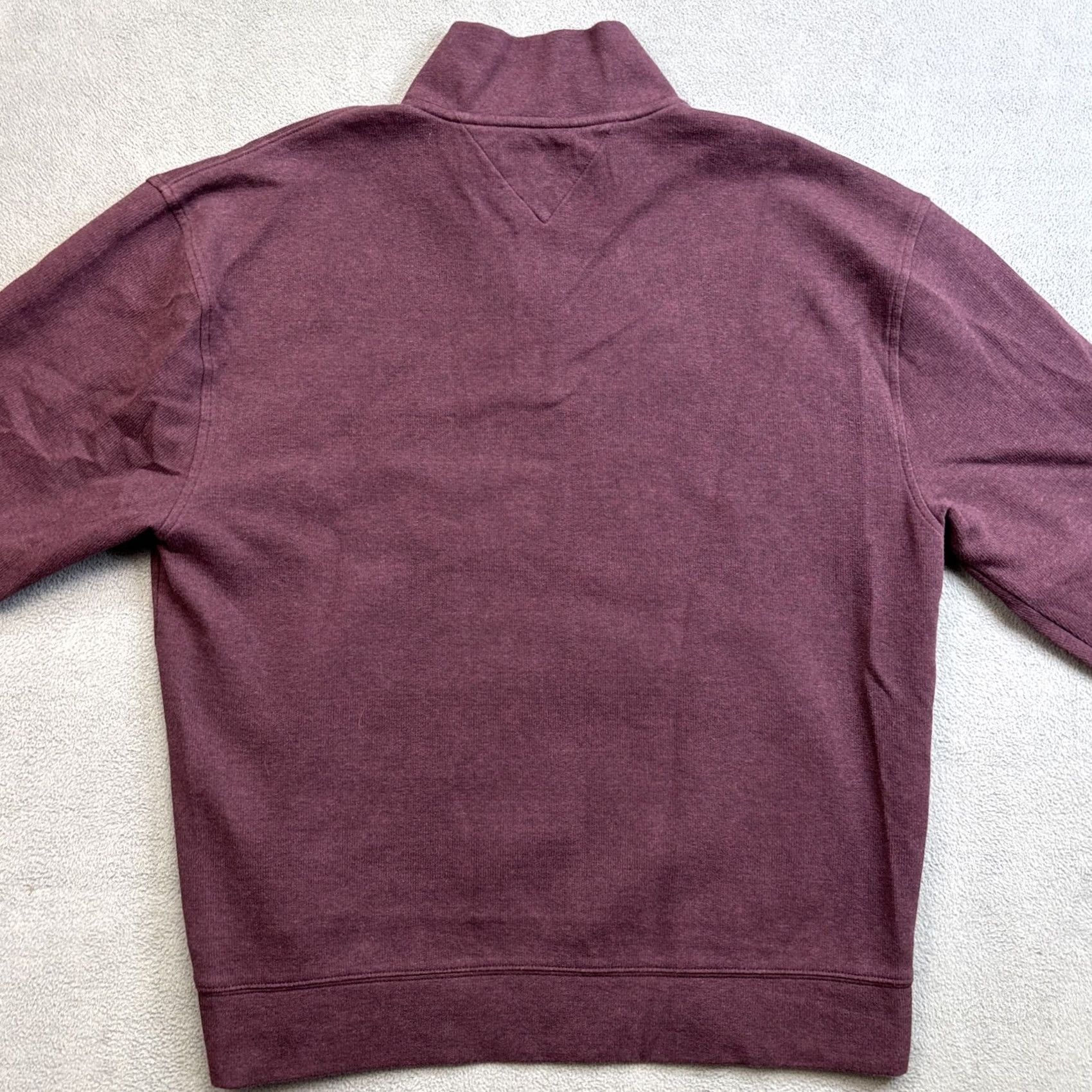 Tommy Hilfiger Tommy Hilfiger Sweater Pullover Mens XL Maroon Cotton Long Sleeve Mock Neck 1/4 Zip Casual Size US XL / EU 56 / 4 - 7 Thumbnail