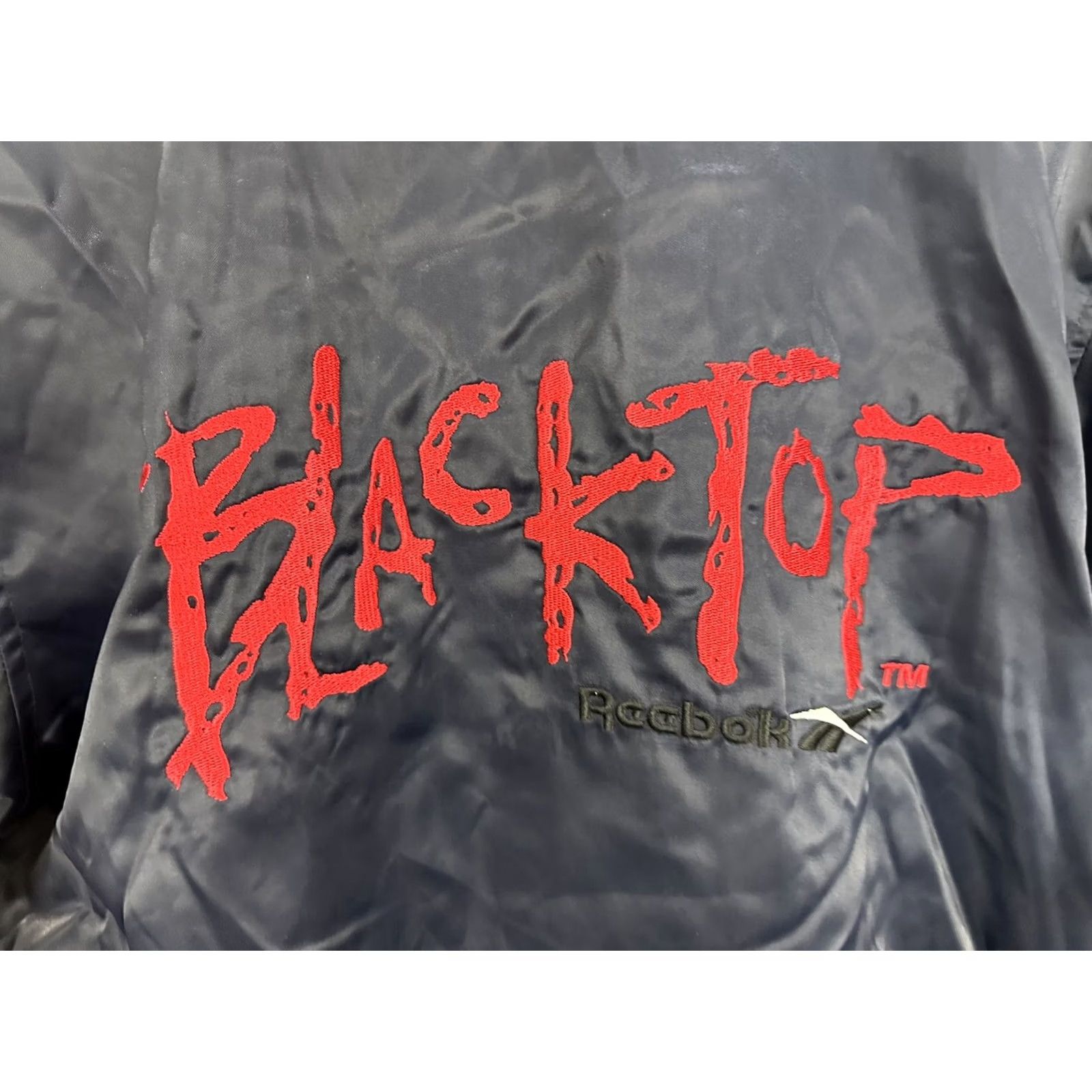 Reebok RARE VTG Reebok Blacktop Pump Spellout Patch Light Bomber Satin Jacket Size 2 M Size XS / US 0-2 / IT 36-38 - 6 Thumbnail