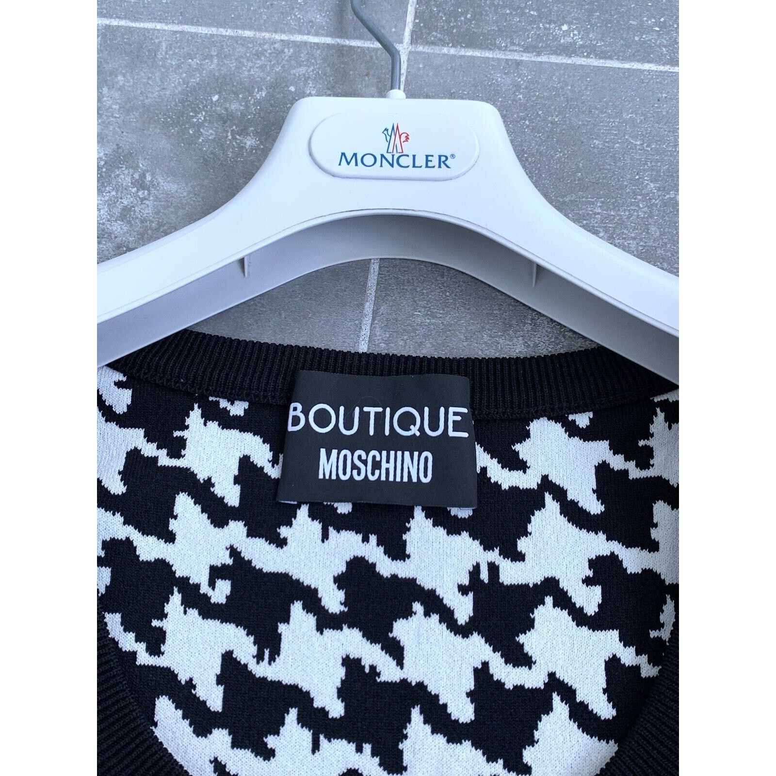 Moschino Womens MOSCHINO Houndstooth Vest Cardigan Top S-M US 6 EU 38 Size M / US 6-8 / IT 42-44 - 5 Thumbnail
