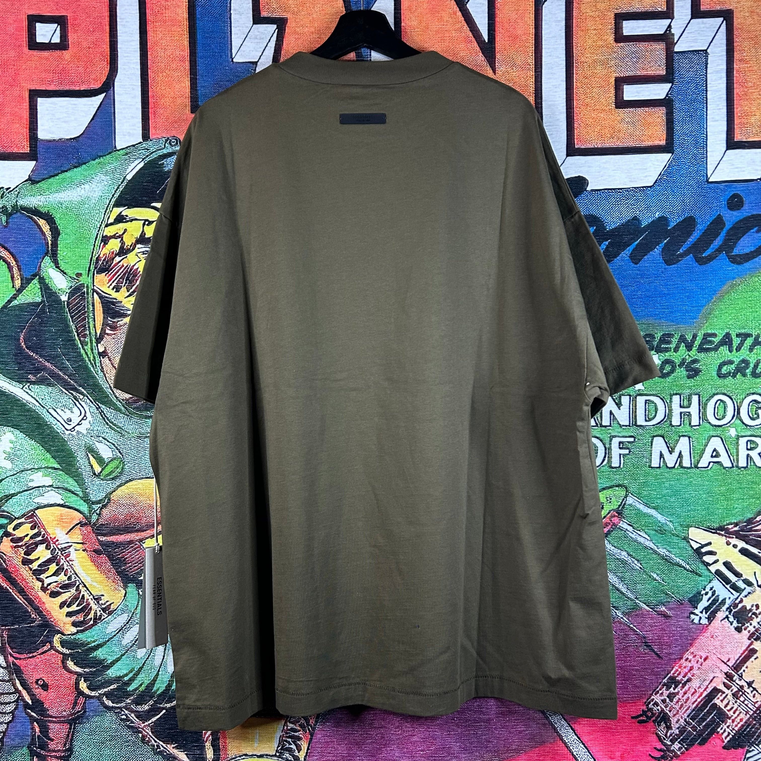Essentials × Fear of God Fear Of God Essentials Olive Jersey Crewneck Tee Size M Size US M / EU 48-50 / 2 - 2 Thumbnail