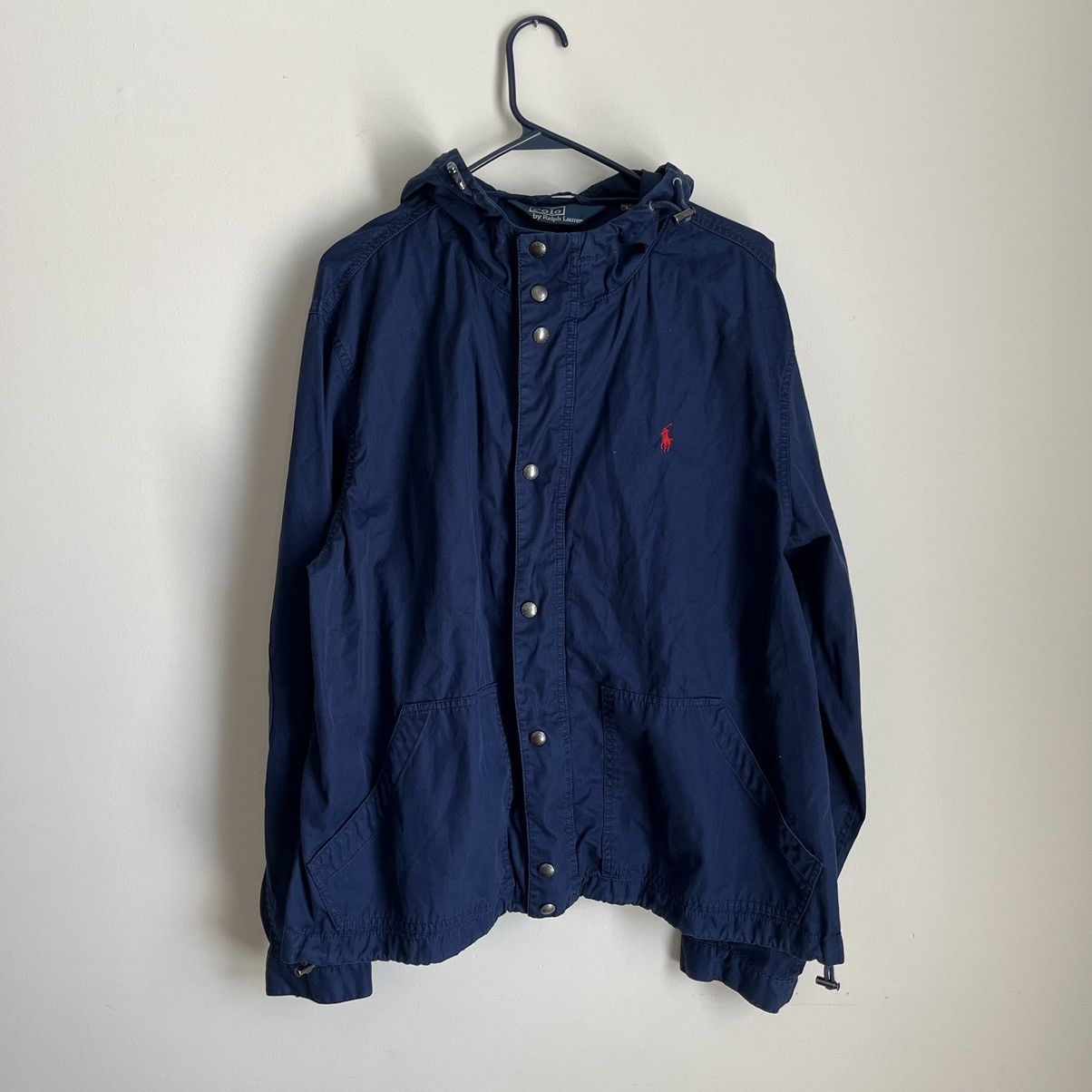 Polo Ralph Lauren × RRL Ralph Lauren × Vintage Vintage Polo Ralph Lauren Navy Hooded Jacket Rare Large Size US L / EU 52-54 / 3 - 5 Thumbnail