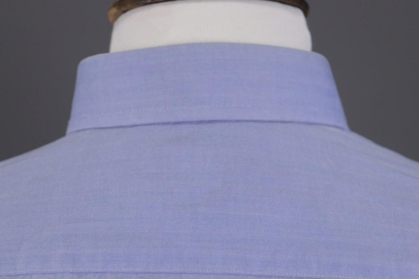Designer Boggi Milano Slim Fit Blue Button Down Shirt 44 / 17 1/2 Size US M / EU 48-50 / 2 - 11 Thumbnail