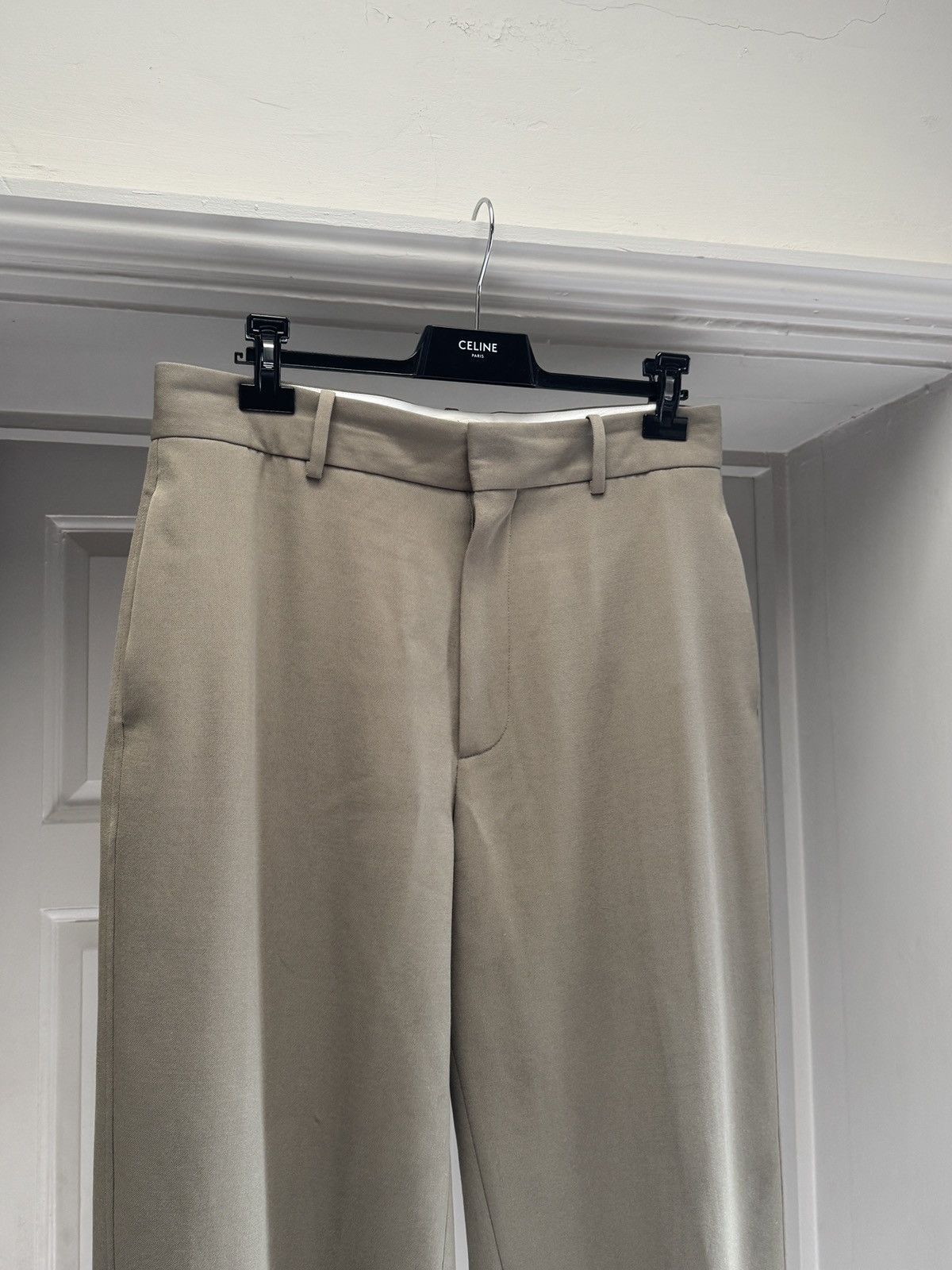 The Row The Row Mens Berkel Trousers size US 34 in Khaki Beige Size US 34 / EU 50 - 6 Thumbnail