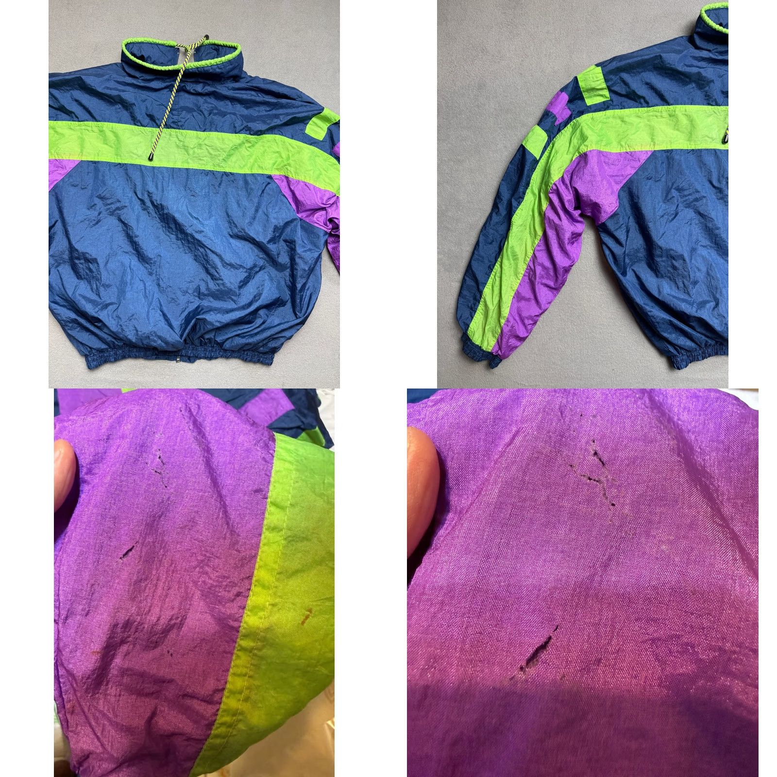 Vintage VINTAGE Skydivers International Jacket Mens 2XL Blue Windbreaker 90s Geometric Pockets Full Zip Size US XXL / EU 58 / 5 - 10 Thumbnail
