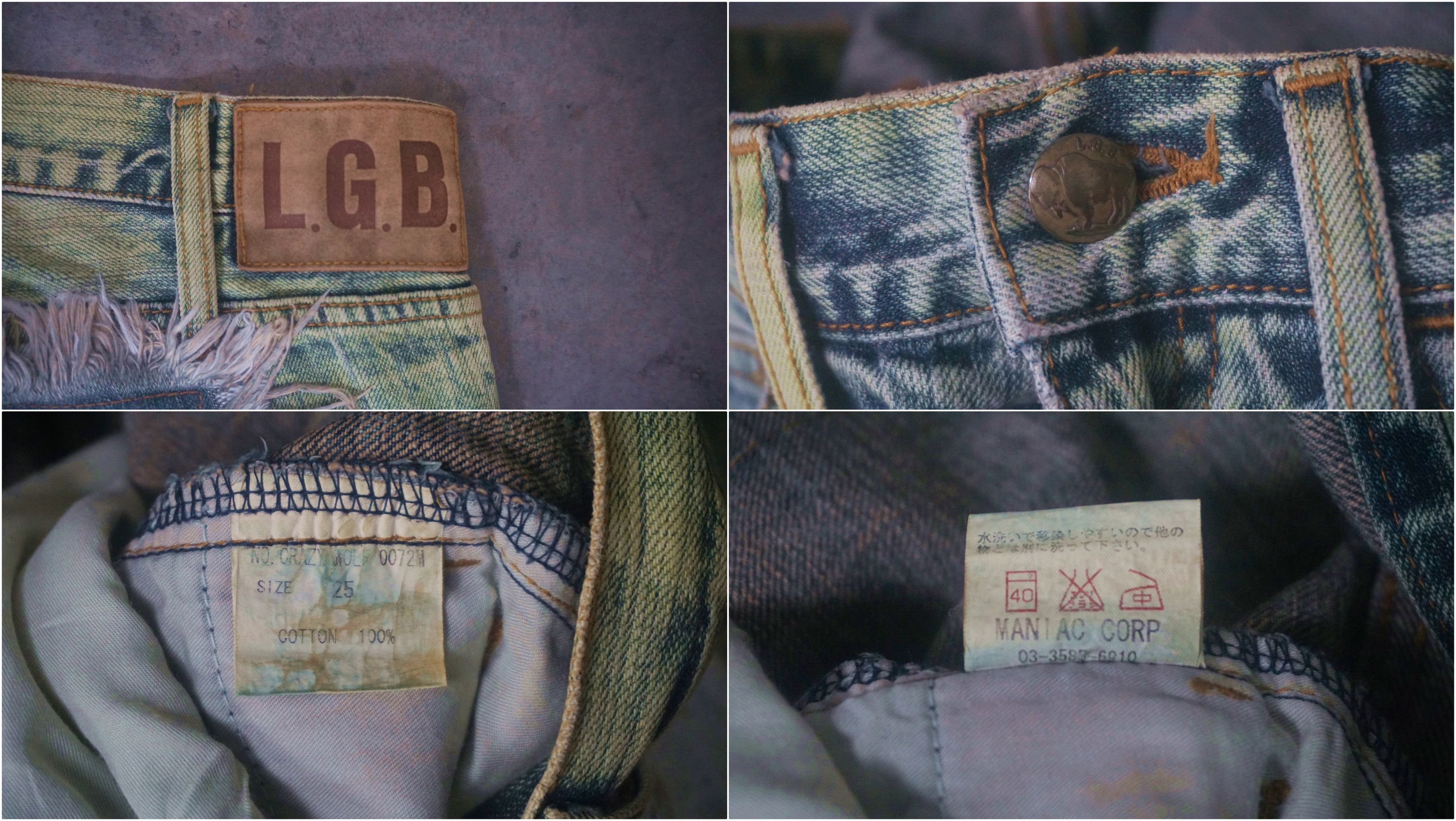 If Six Was Nine LGB Crazy Wolf Patchwork Jeans Size US 30 / EU 46 - 9 Thumbnail