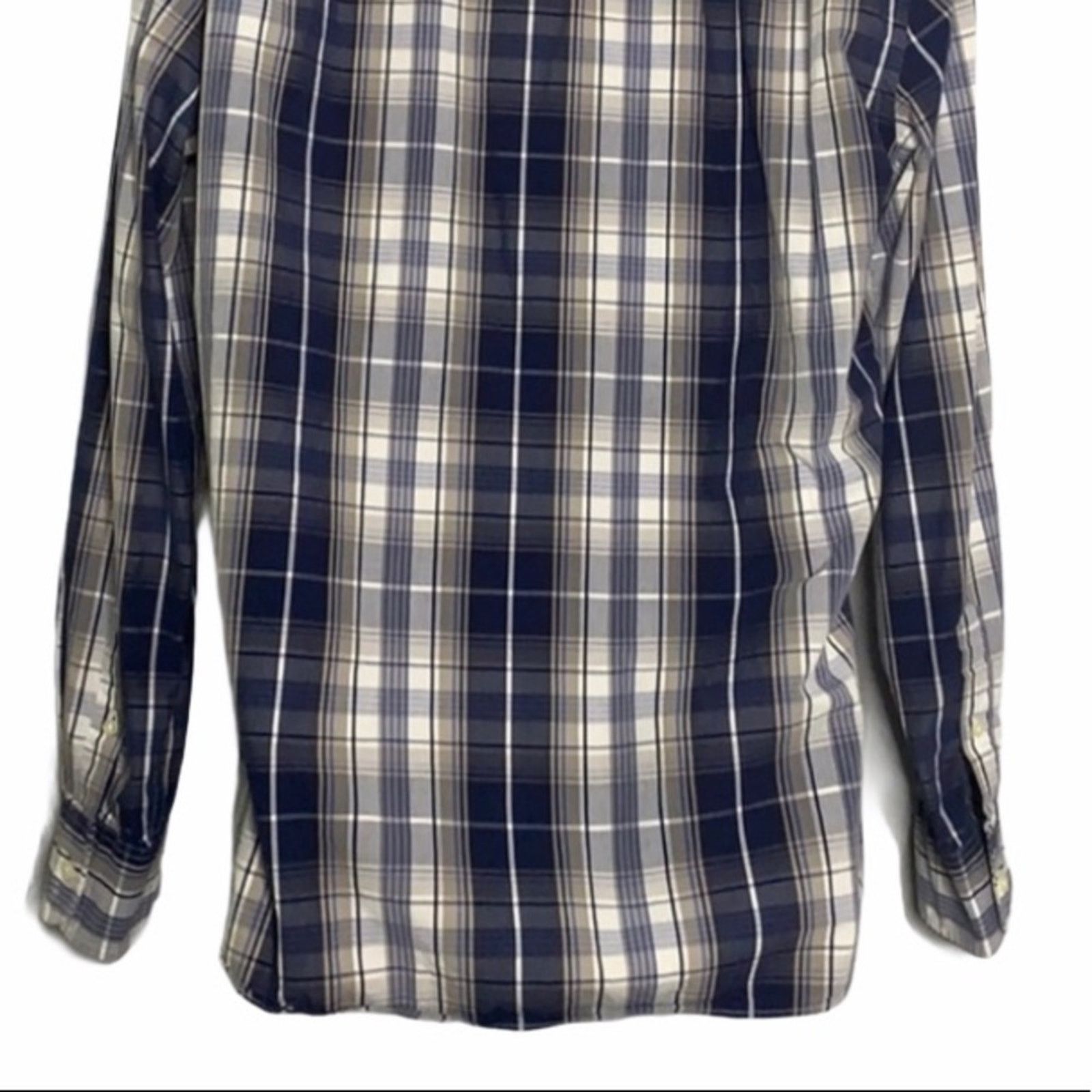 J.Crew J.Crew Tailored Fit Blue Plaid Button Down Work Shirt Medium Size US M / EU 48-50 / 2 - 5 Thumbnail