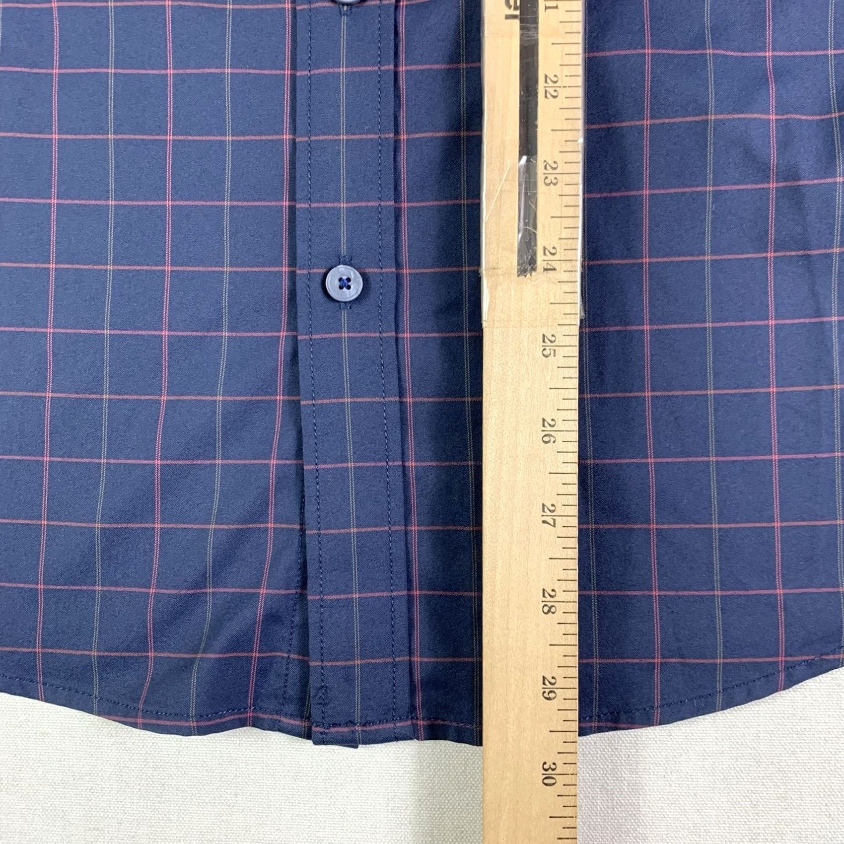 UNTUCKit UNTUCKit Shirt Mens Large Blue Windowpane Long Sleeve Altrugo Performance Size US L / EU 52-54 / 3 - 5 Thumbnail