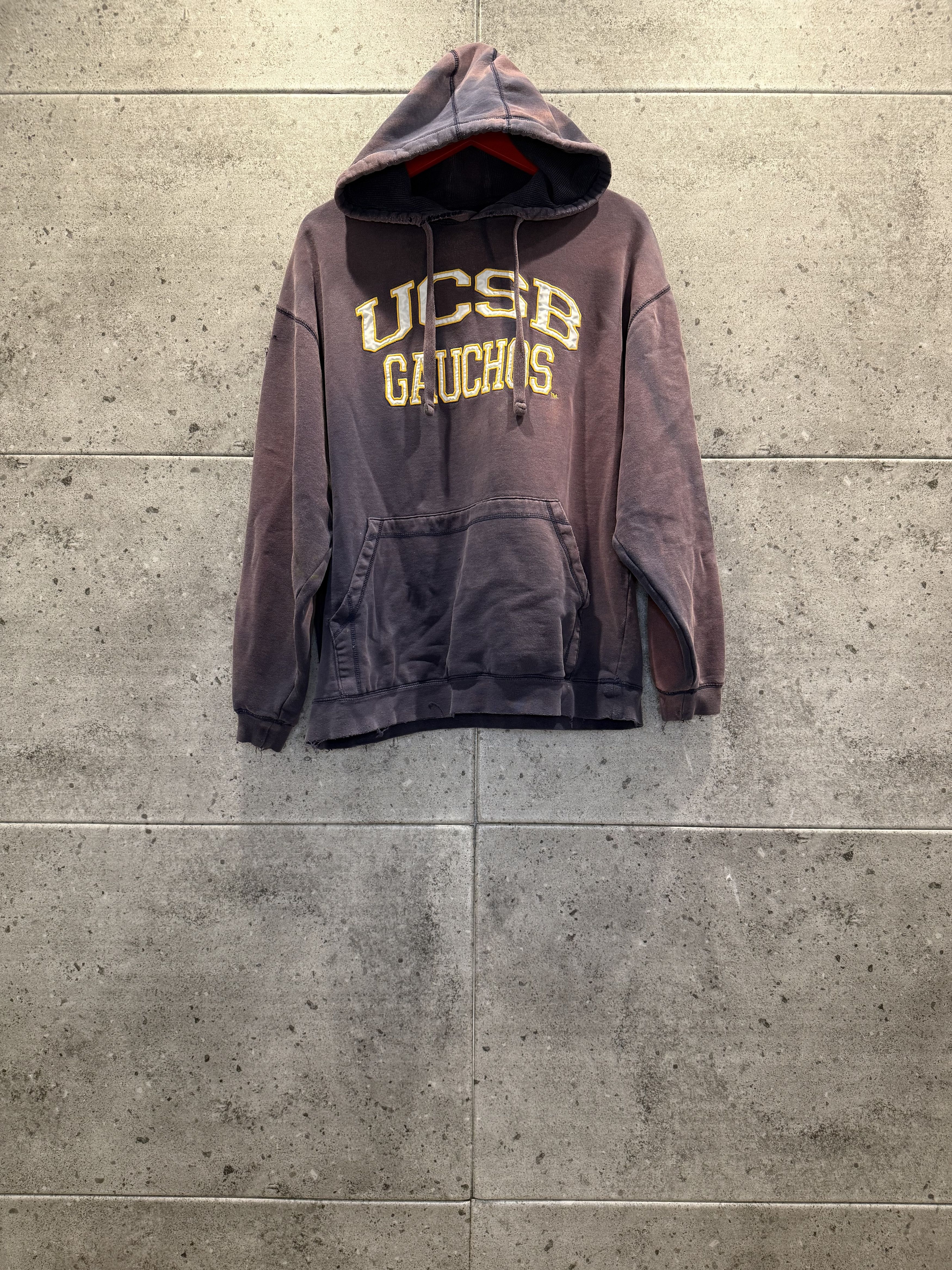 Full Zip Ucsb Zip Up Hoodie Vintage Thrashed Sun Faded UCSB Hoodie