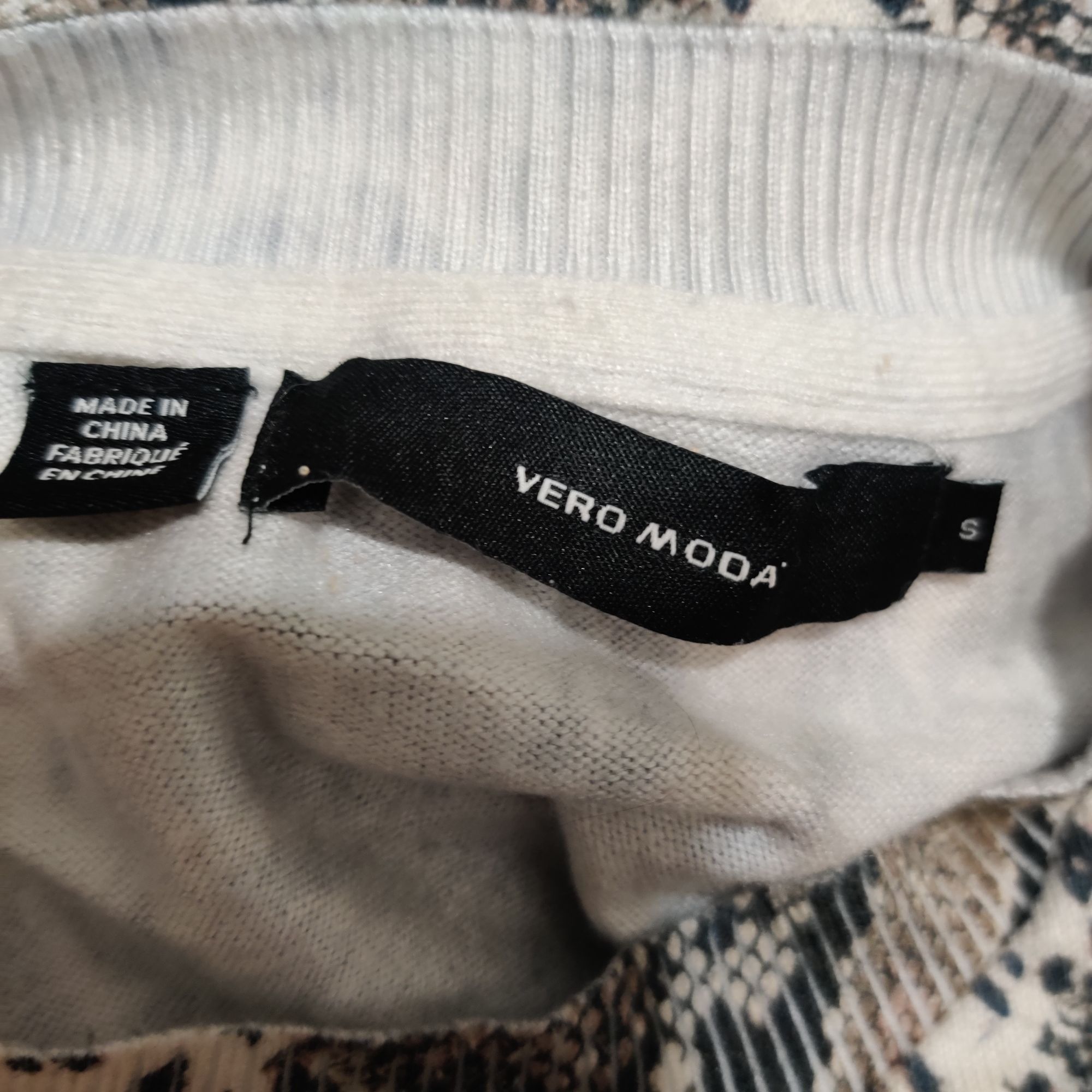 Other Vero Moda S Snakeskin Print Long Sleeve Bodycon Sweater Dres Size S / US 4 / IT 40 - 6 Thumbnail