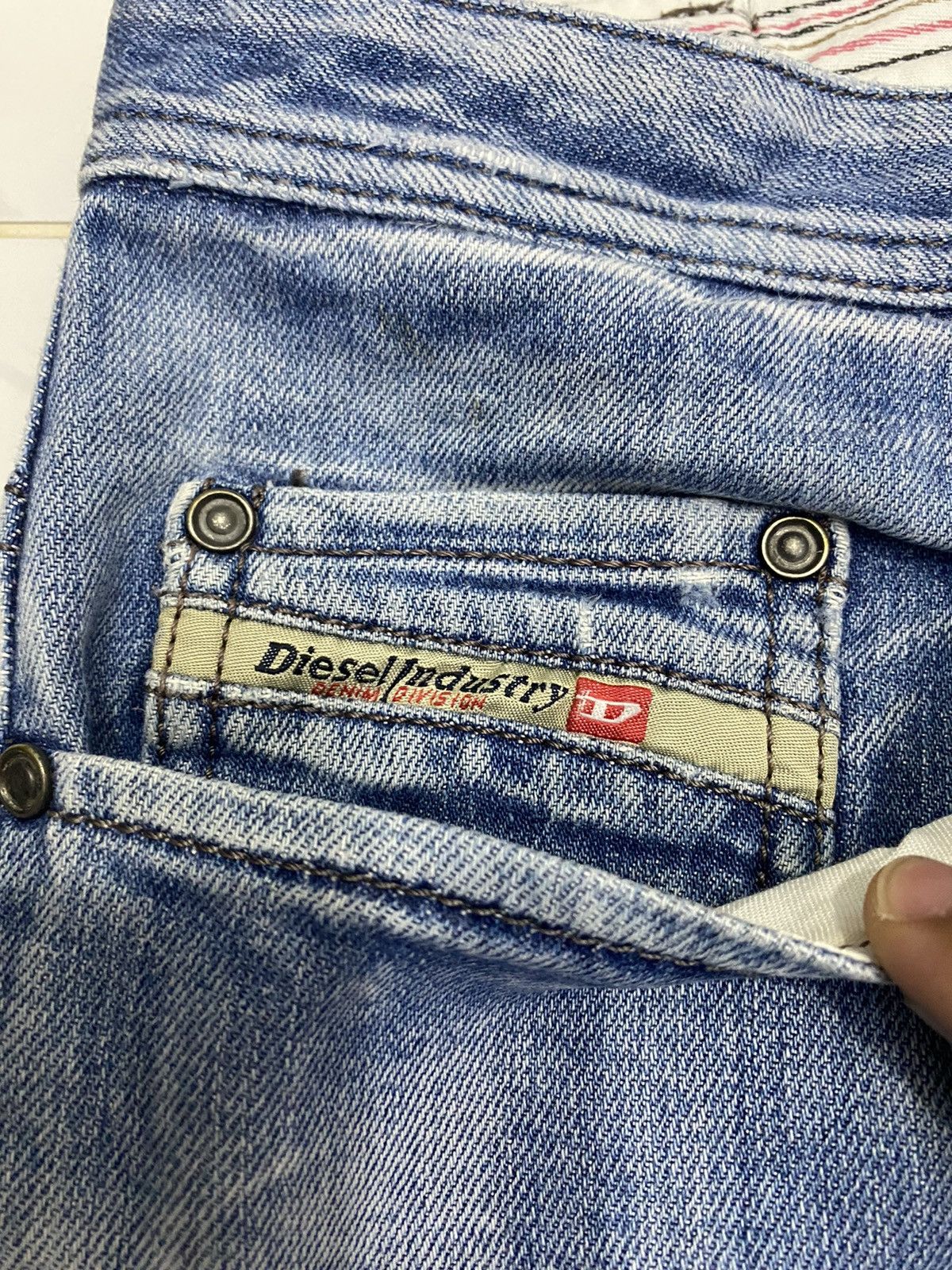 Dior 🔥VINTAGE DIESEL INDUSTRY GLOOVY SLIM CUT DISTRESSED DENIM Size US 34 / EU 50 - 7 Thumbnail