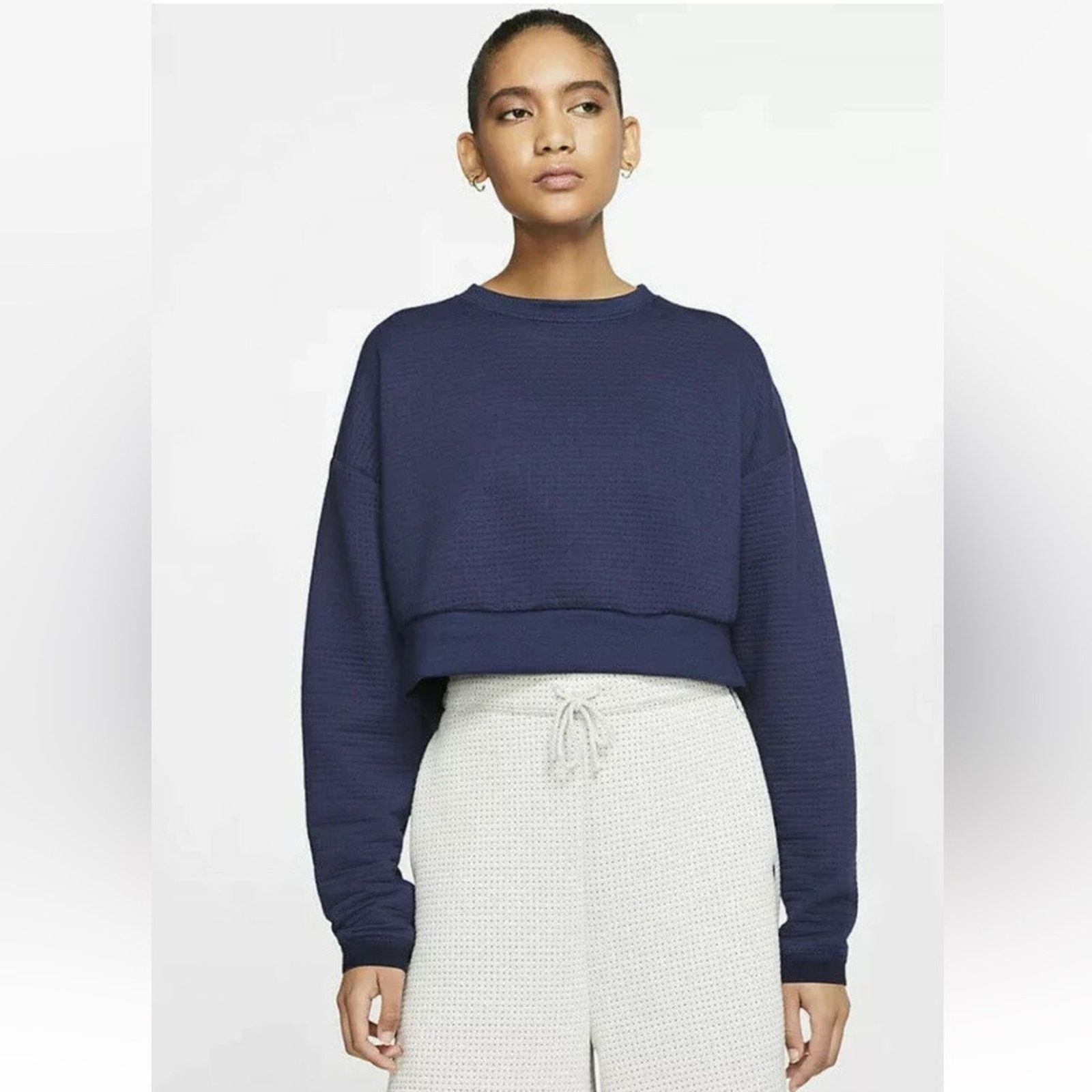 Nike Women's Nike Sportswear City Ready Cropped Sweatshirt Blue M Size M / US 6-8 / IT 42-44 - 3 Thumbnail