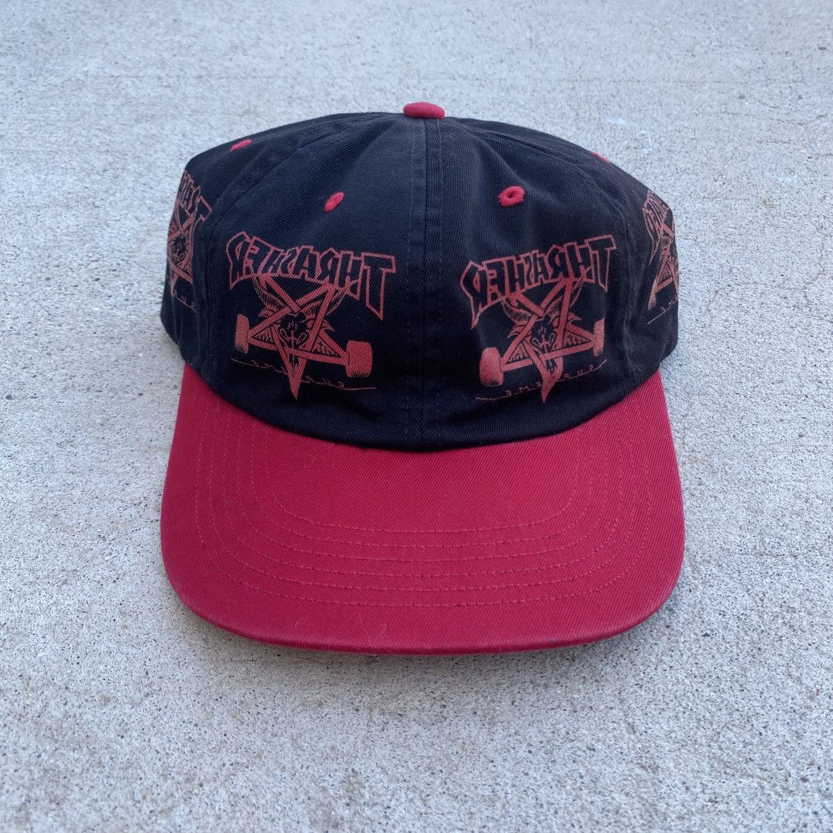 Supreme Supreme Thrasher 6-Panel Hat Fitted Medium Black Red 2021 Size ONE SIZE - 1 Thumbnail
