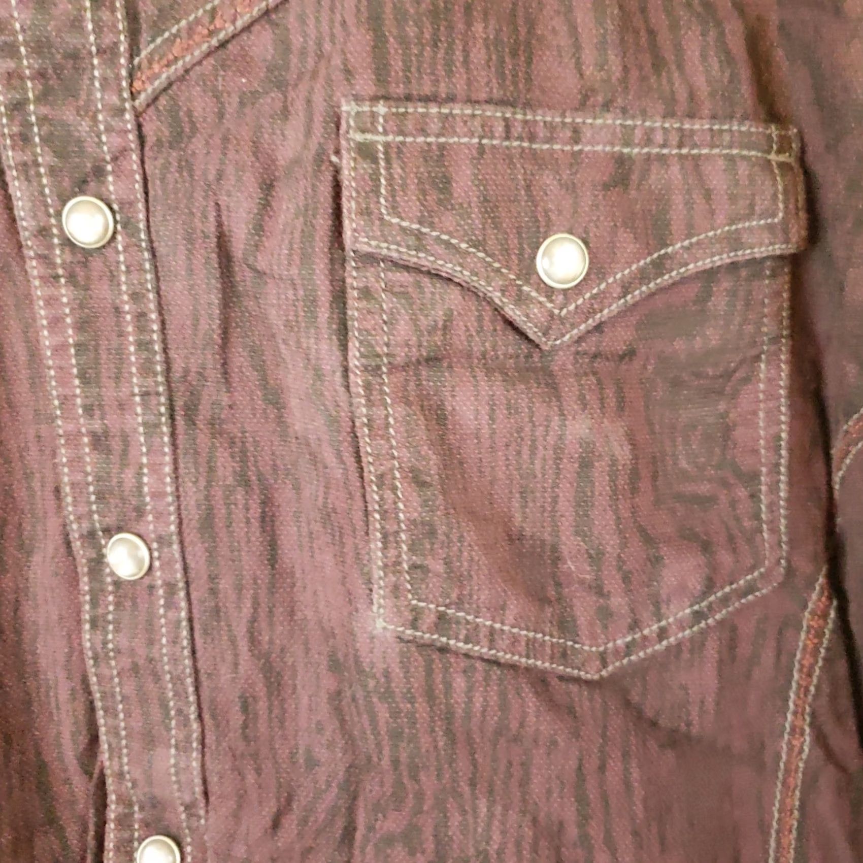 Wrangler VINTAGE Wrangler Rock 47 Shirt Mens XL Black Maroon Western Casual LS Snap Embroidered Size US XL / EU 56 / 4 - 6 Thumbnail