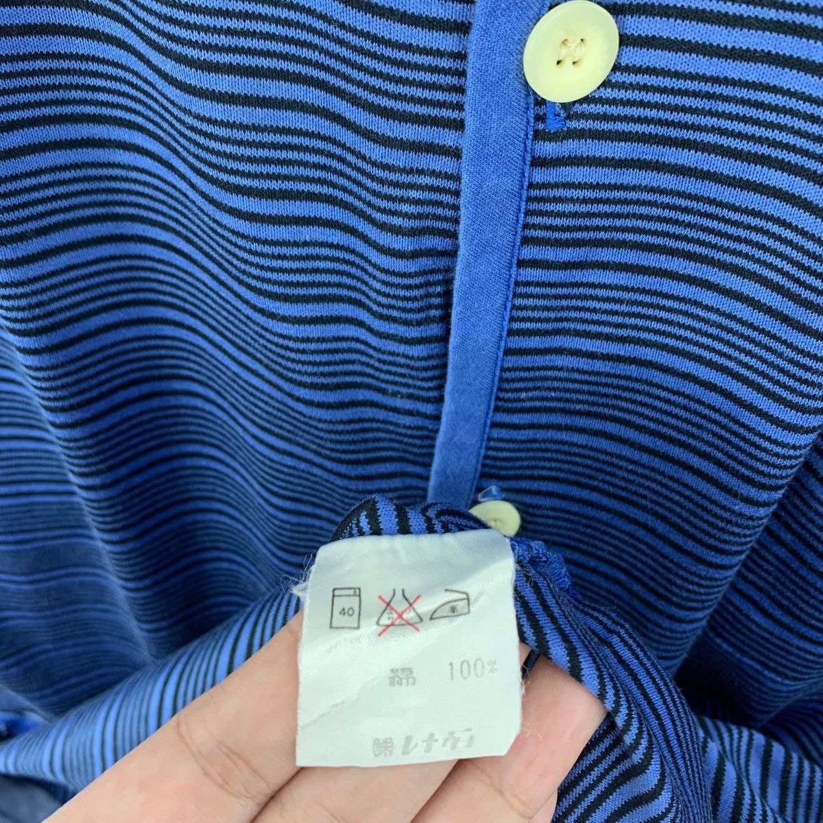 Celine × Vintage Vintage CELINE Long sleeve stripe button up tee Size US L / EU 52-54 / 3 - 10 Thumbnail
