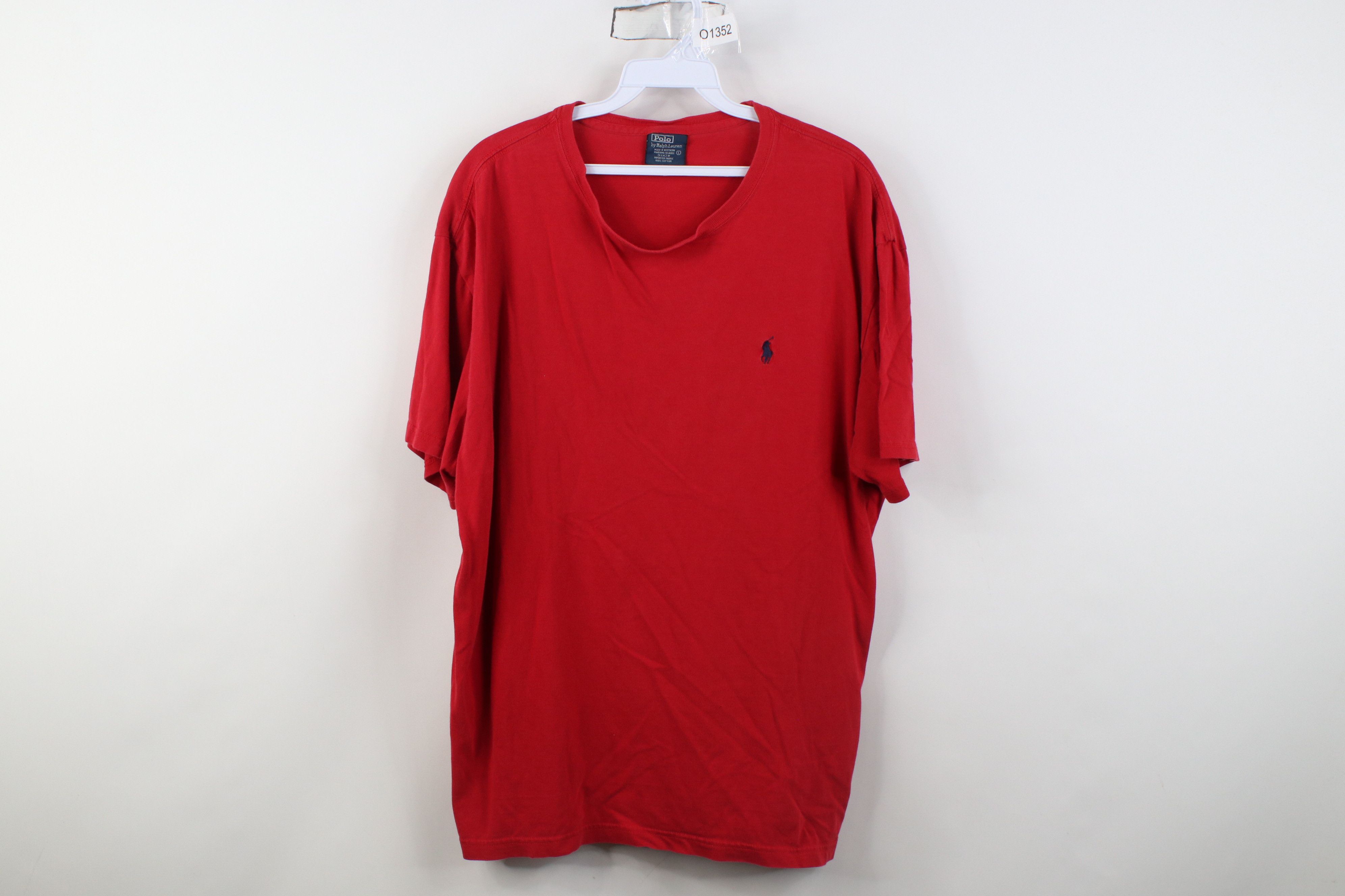 Polo Ralph Lauren Vintage 90s Ralph Lauren Short Sleeve T-Shirt Red USA Size US L / EU 52-54 / 3 - 1 Thumbnail