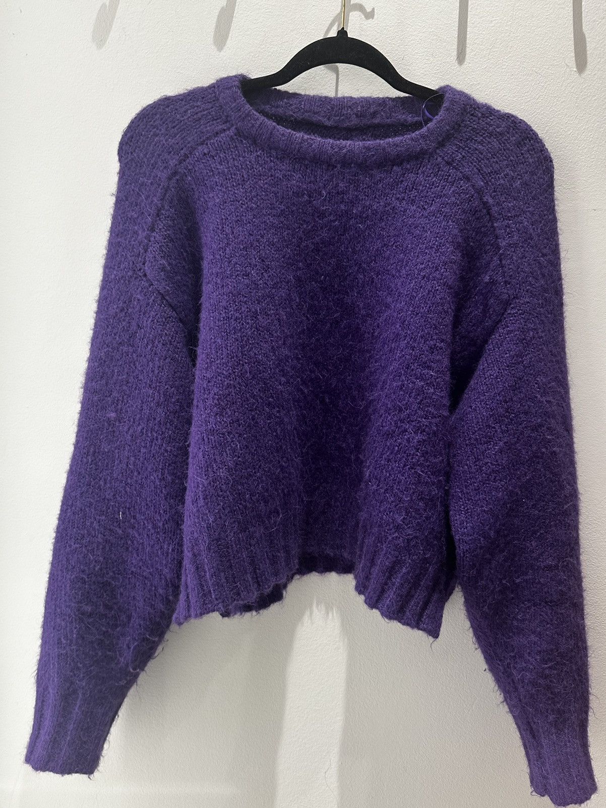 Designer Pistola Cropped Knit Sweater Purple Size US S / EU 44-46 / 1 - 1 Thumbnail
