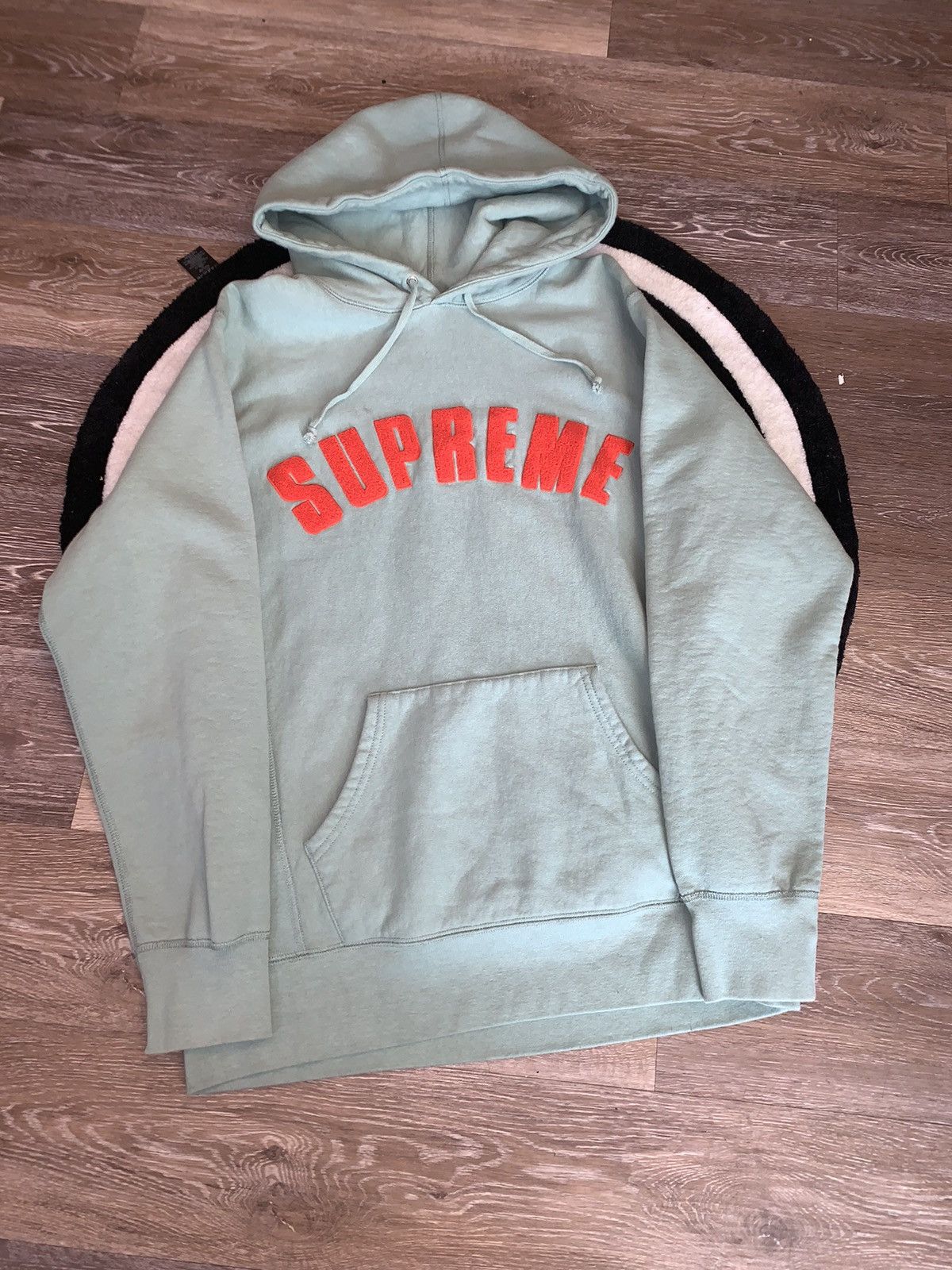 Supreme Chenille Arc Logo Hoodie | Grailed