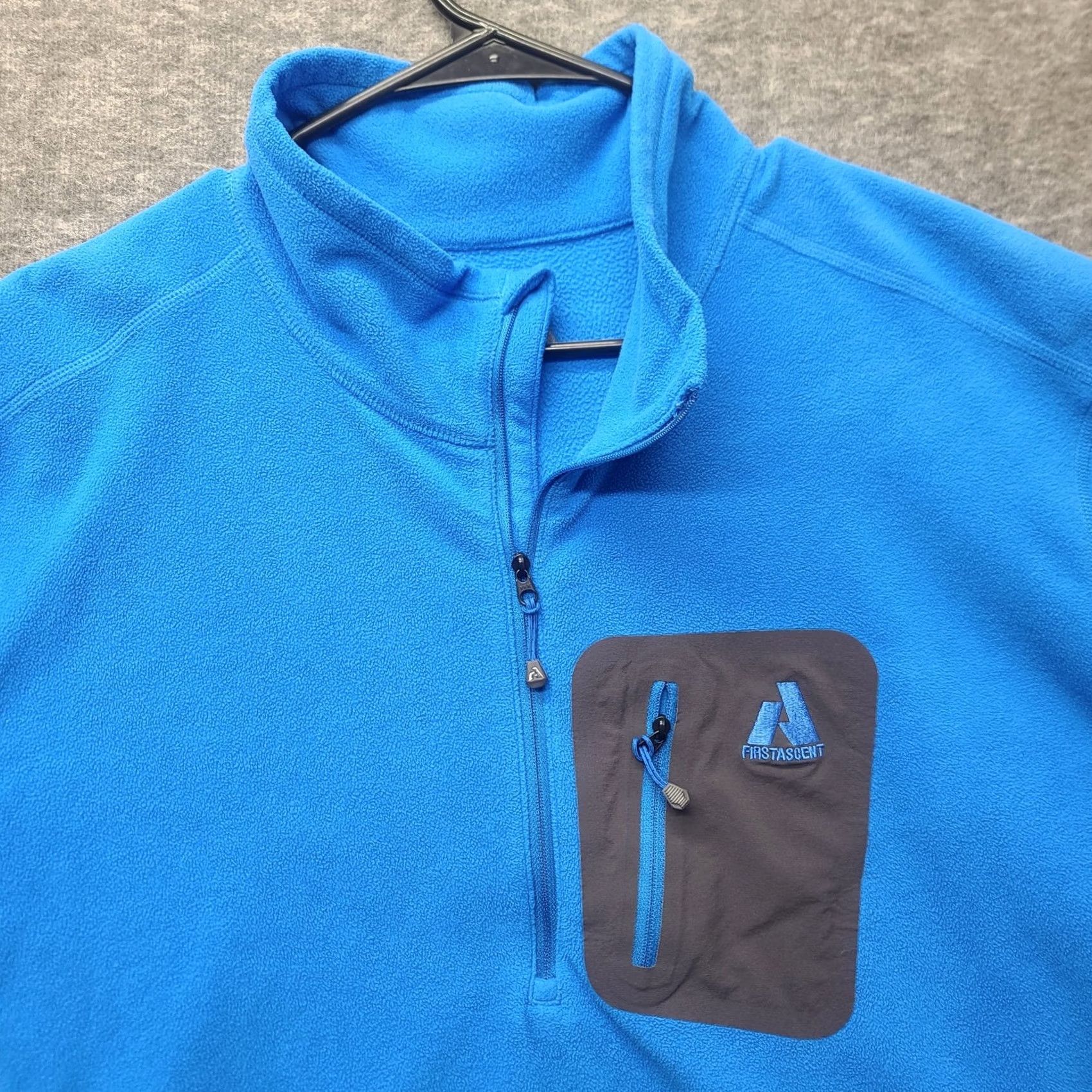 Eddie Bauer Eddie Bauer First Ascent Micro Fleece Jacket Mens 2XL Regular Fit Blue Mid-Length Zip Pockets Logo Zipper Outdoors Size US XXL / EU 58 / 5 - 6 Thumbnail