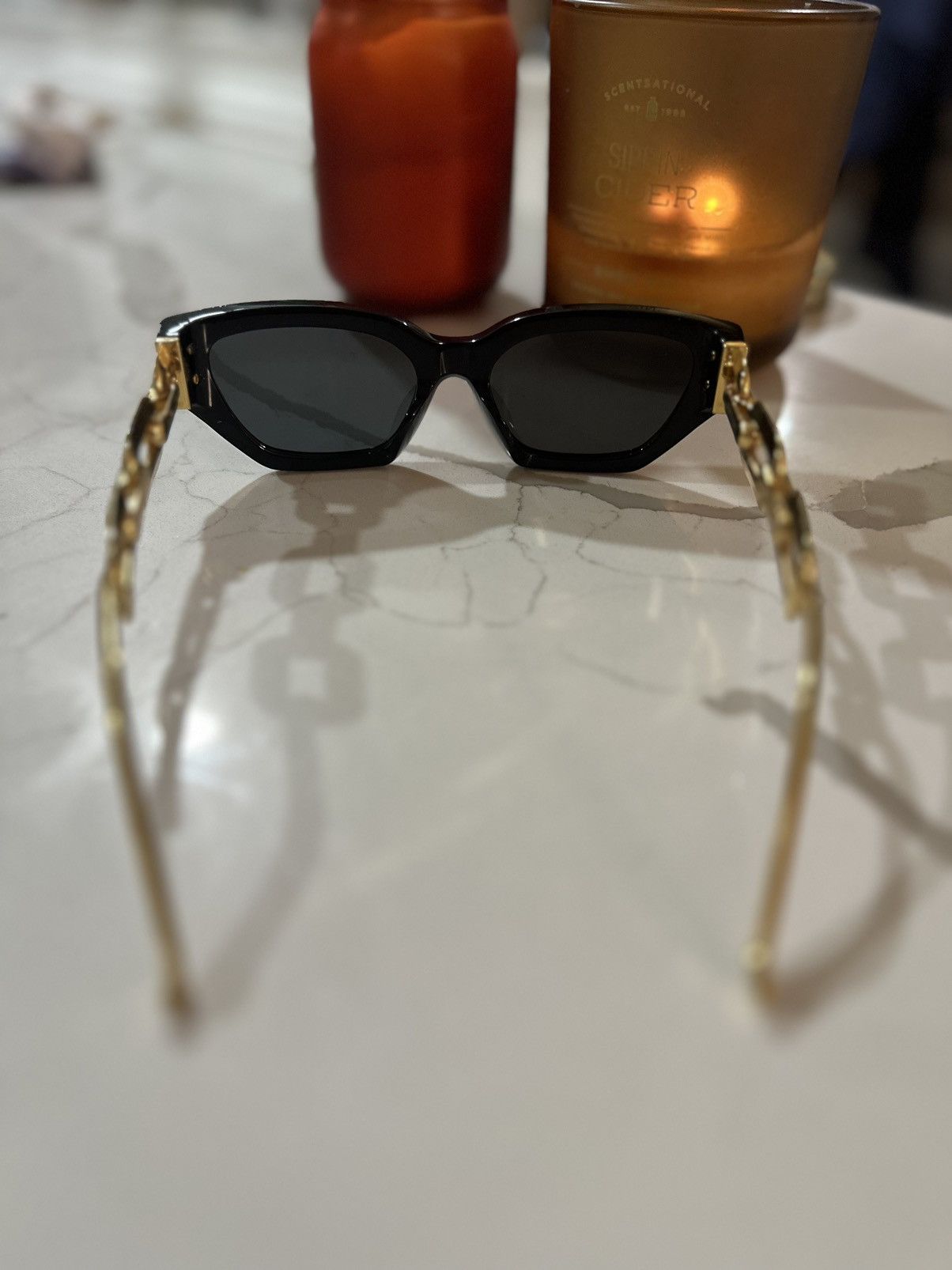 Louis Vuitton Louis Vuitton Edge Gold Sunglasses Size ONE SIZE - 4 Thumbnail