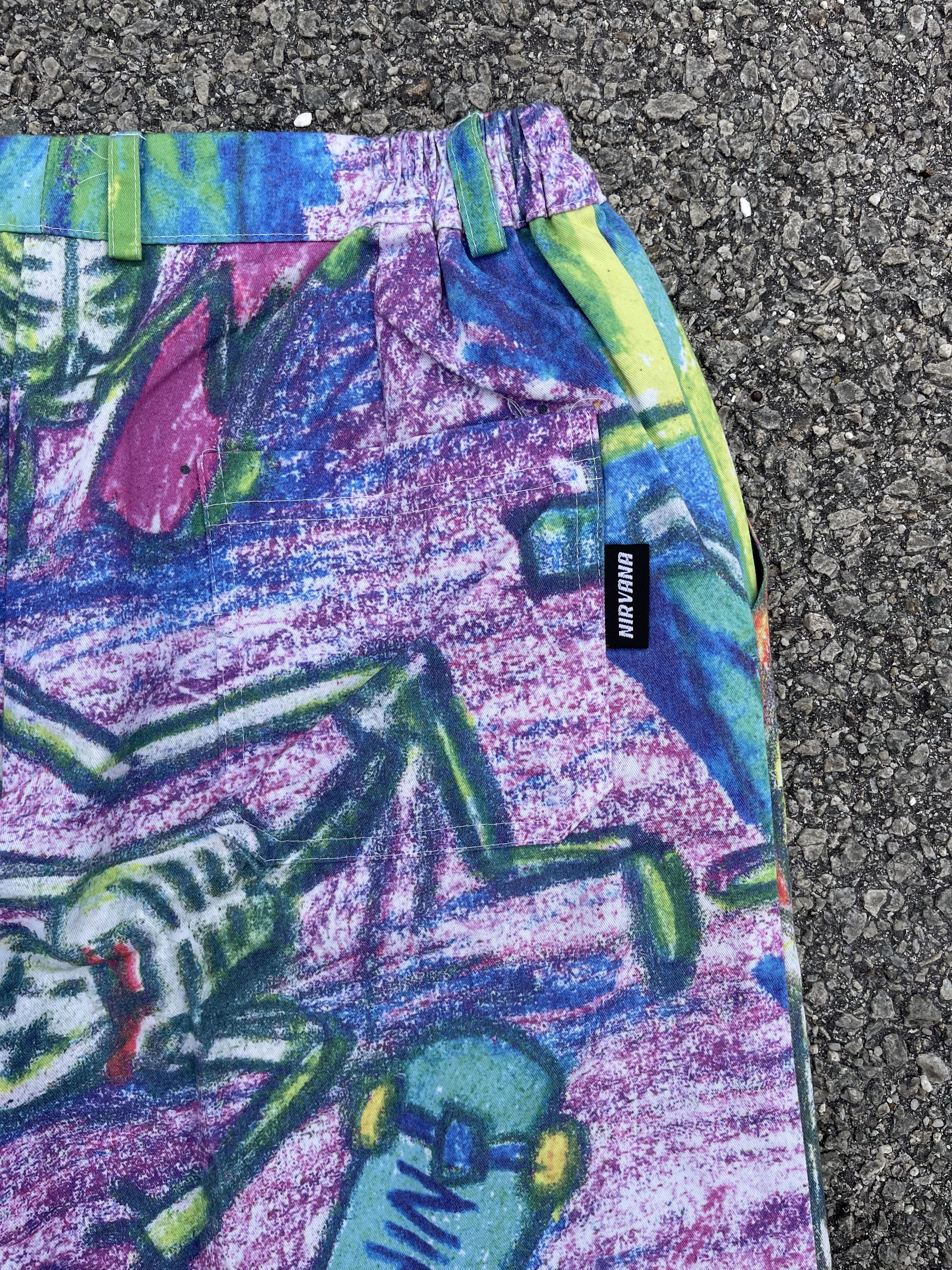 Nirvana “Skull Skater” Fullprint OVP Artwork Trouser Baggy Size US 30 / EU 46 - 19 Thumbnail