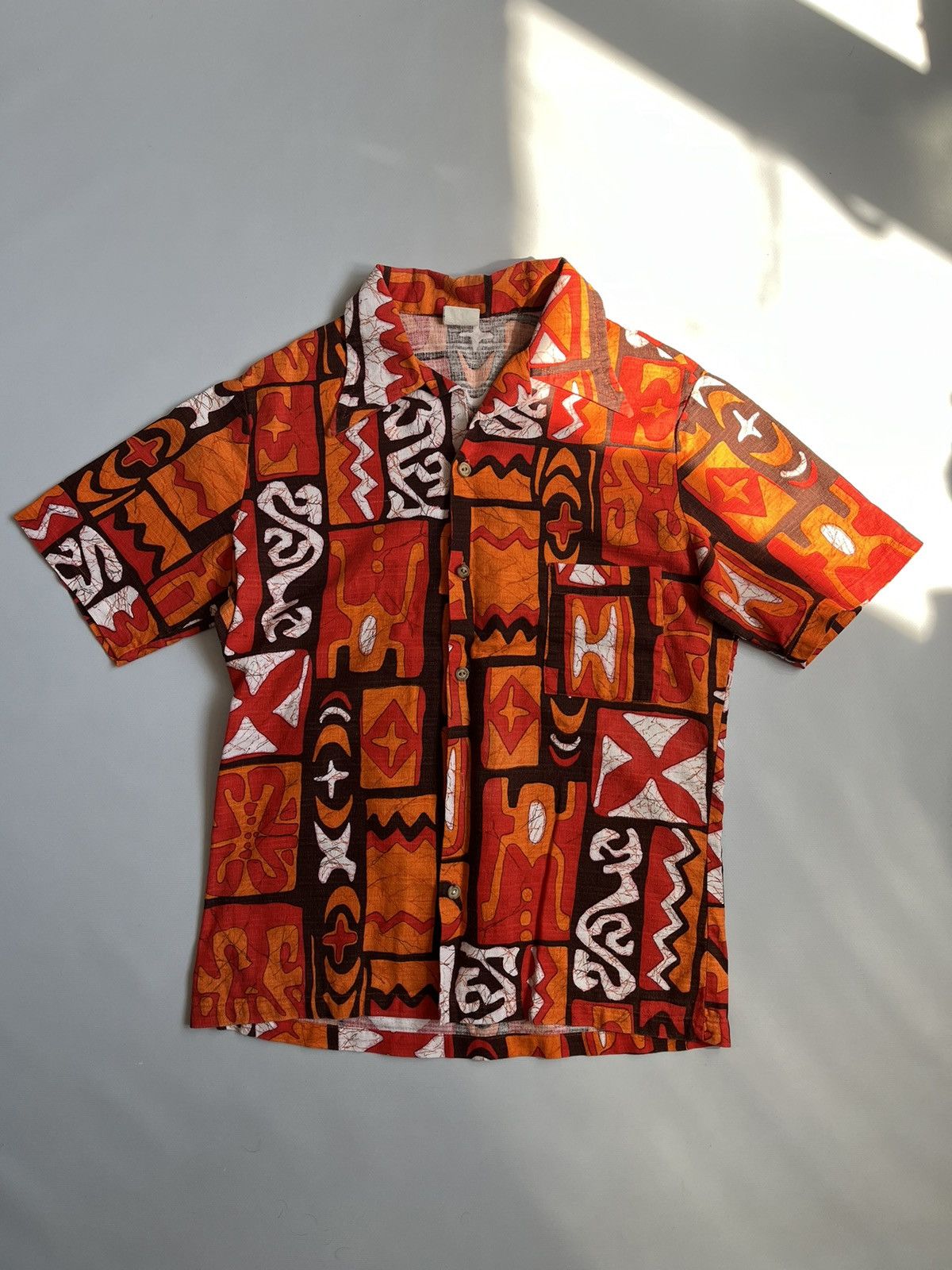 Sears Vintage 60s Sears Kings Road Orange Hawaiian Button Up Shirt Size US M / EU 48-50 / 2 - 1 Thumbnail