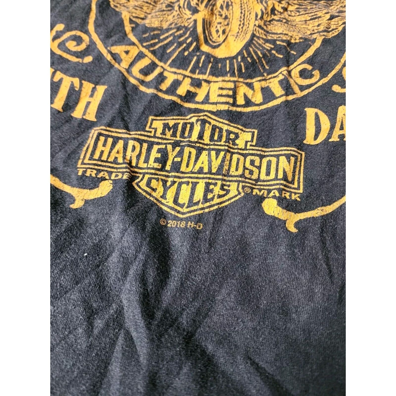 Harley Davidson Harley-Davidson Graphic Print T Shirt Adult XL Black Double Sided Motorcycle Biker Mens Size US XL / EU 56 / 4 - 2 Thumbnail