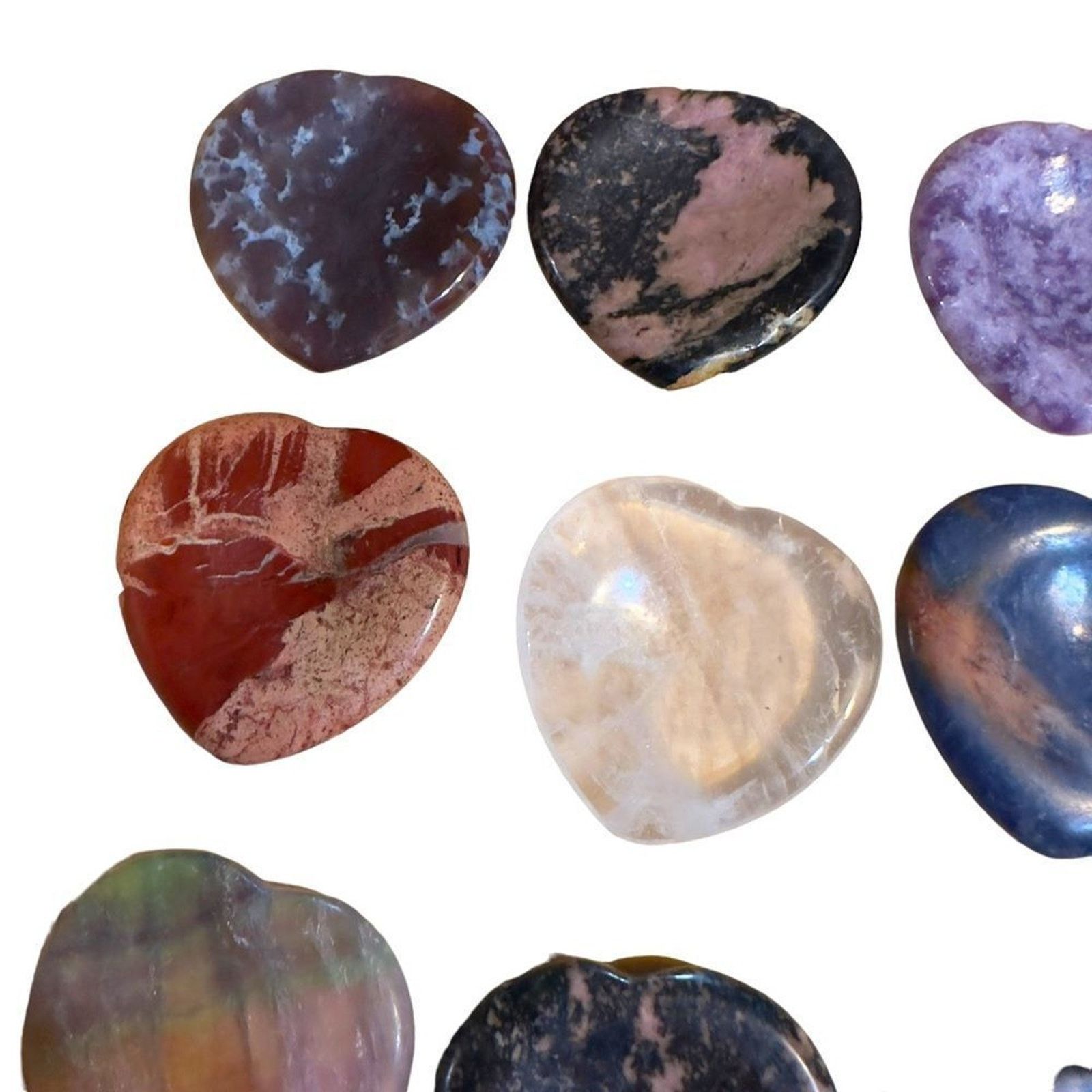 The Unbranded Brand 1pc Hand Carved Natural Gemstone Mini Heart Pocket Stone Size ONE SIZE - 2 Thumbnail