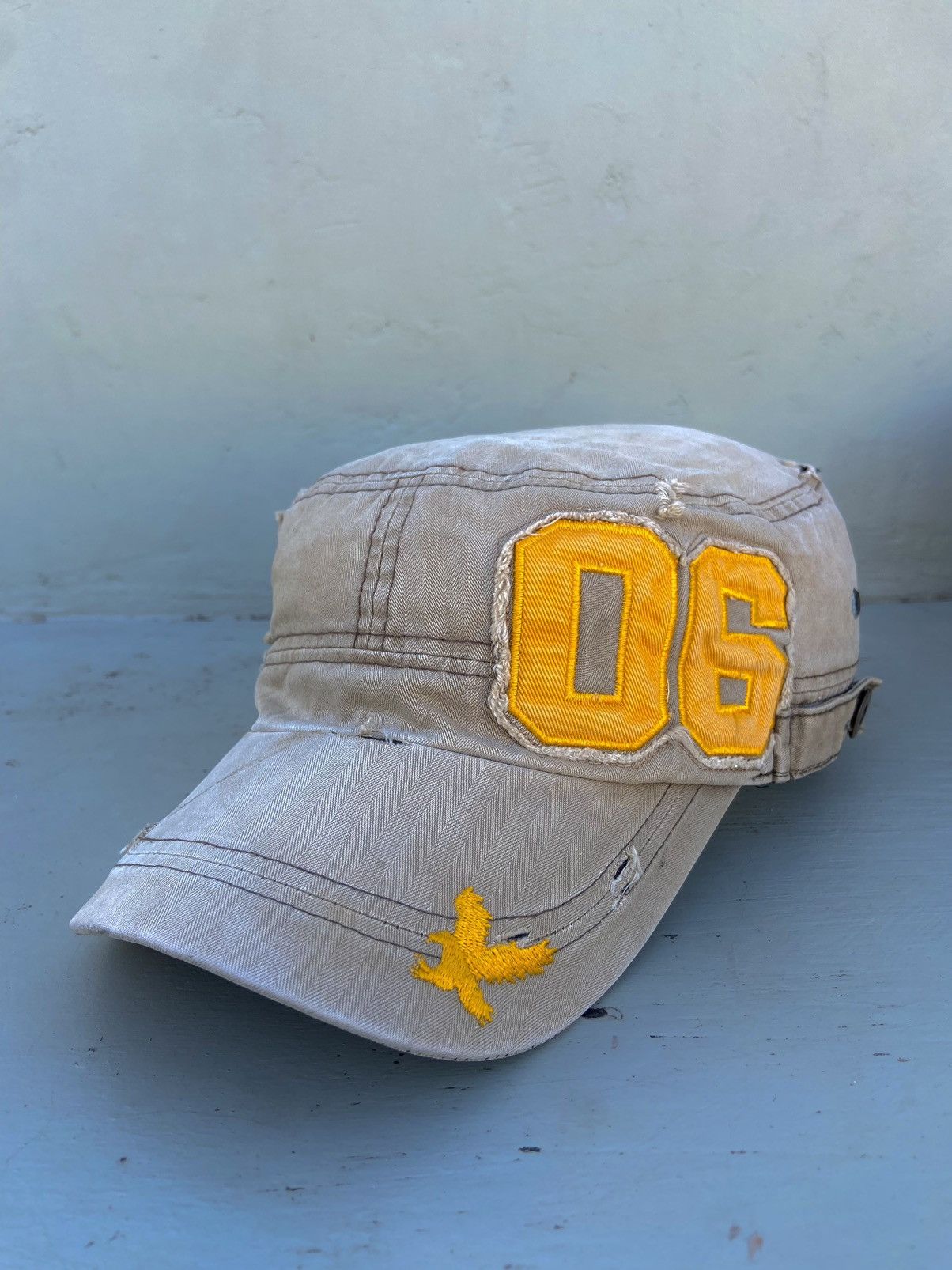 If Six Was Nine 2000s number six ditsetressed patrol hat Size ONE SIZE - 3 Thumbnail