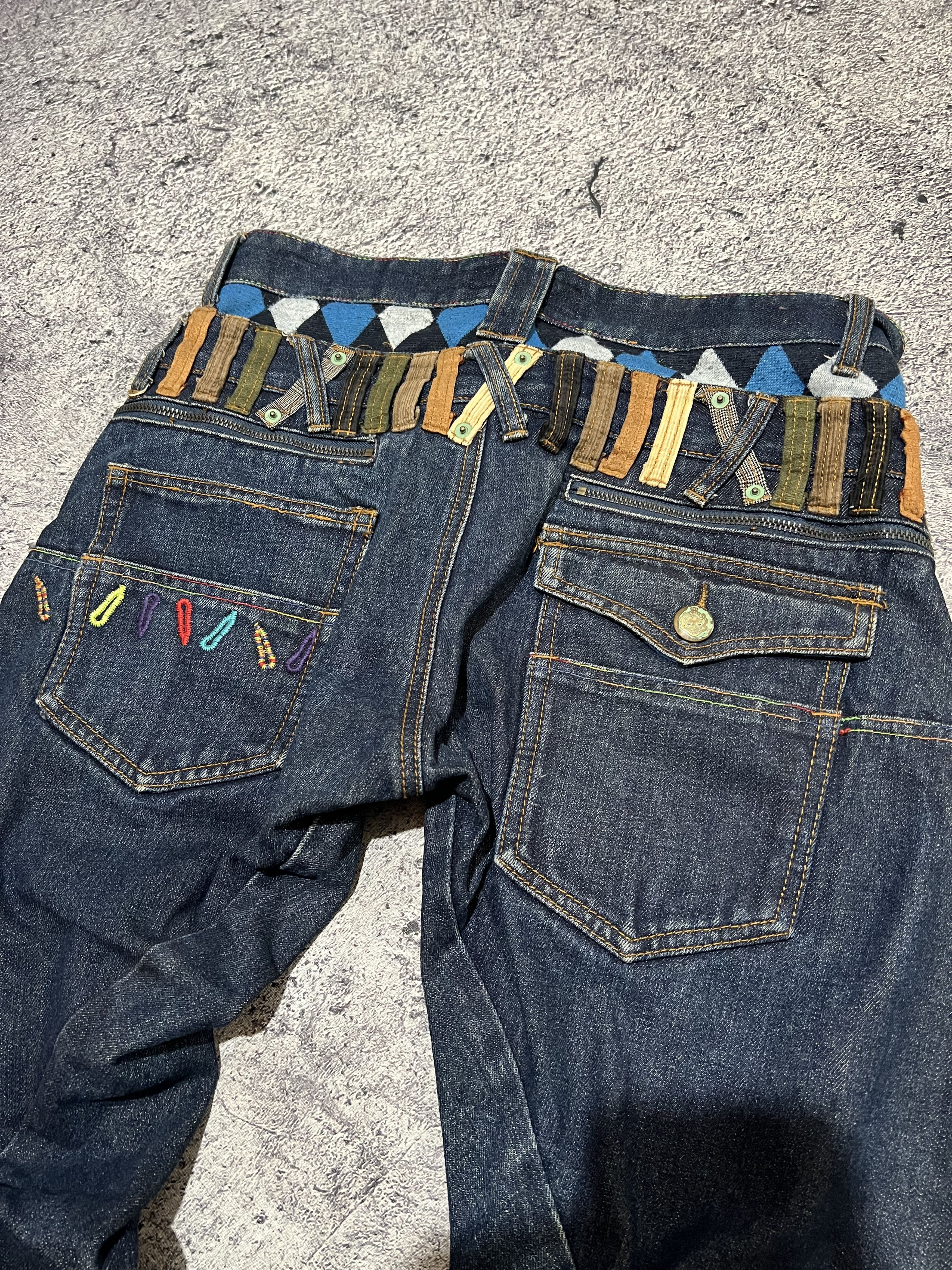 Japanese Brand 2000s Archival Breath Double Waist Raw Jeans y2k ifsix Size US 33 - 4 Thumbnail