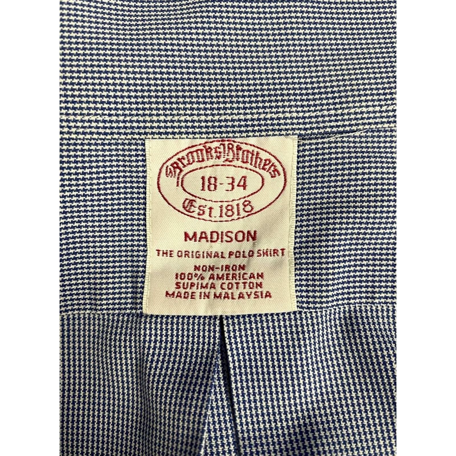 Brooks Brothers Brooks Brothers Mens Button-Up Shirt Size 34 Blue Striped Long Sleeve Button-Down Collared Regular Fit Shirt Size US S / EU 44-46 / 1 - 3 Thumbnail