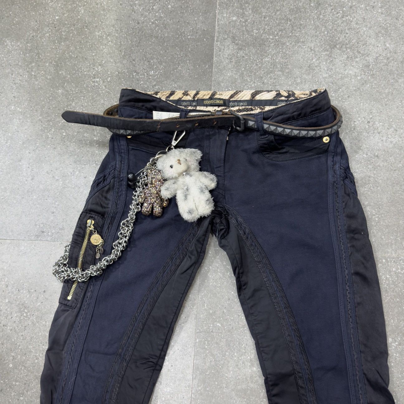 Roberto Cavalli Roberto Cavalli Two Toned Flared Trousers Size 30" / US 8 / IT 44 - 7 Thumbnail