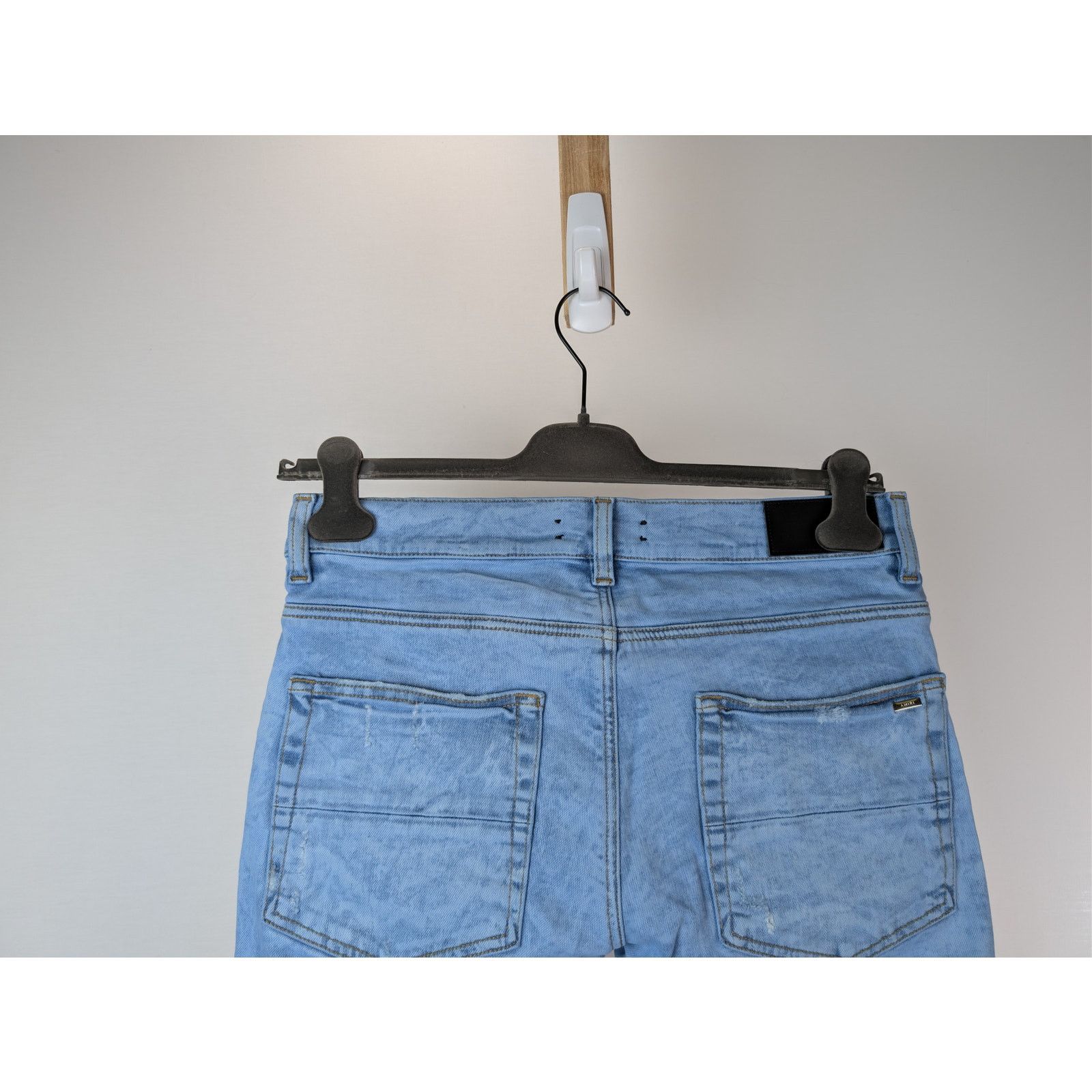 Amiri o1rshd1 Oversized Mesh Jeans in Ashley Blue Size US 31 - 13 Thumbnail