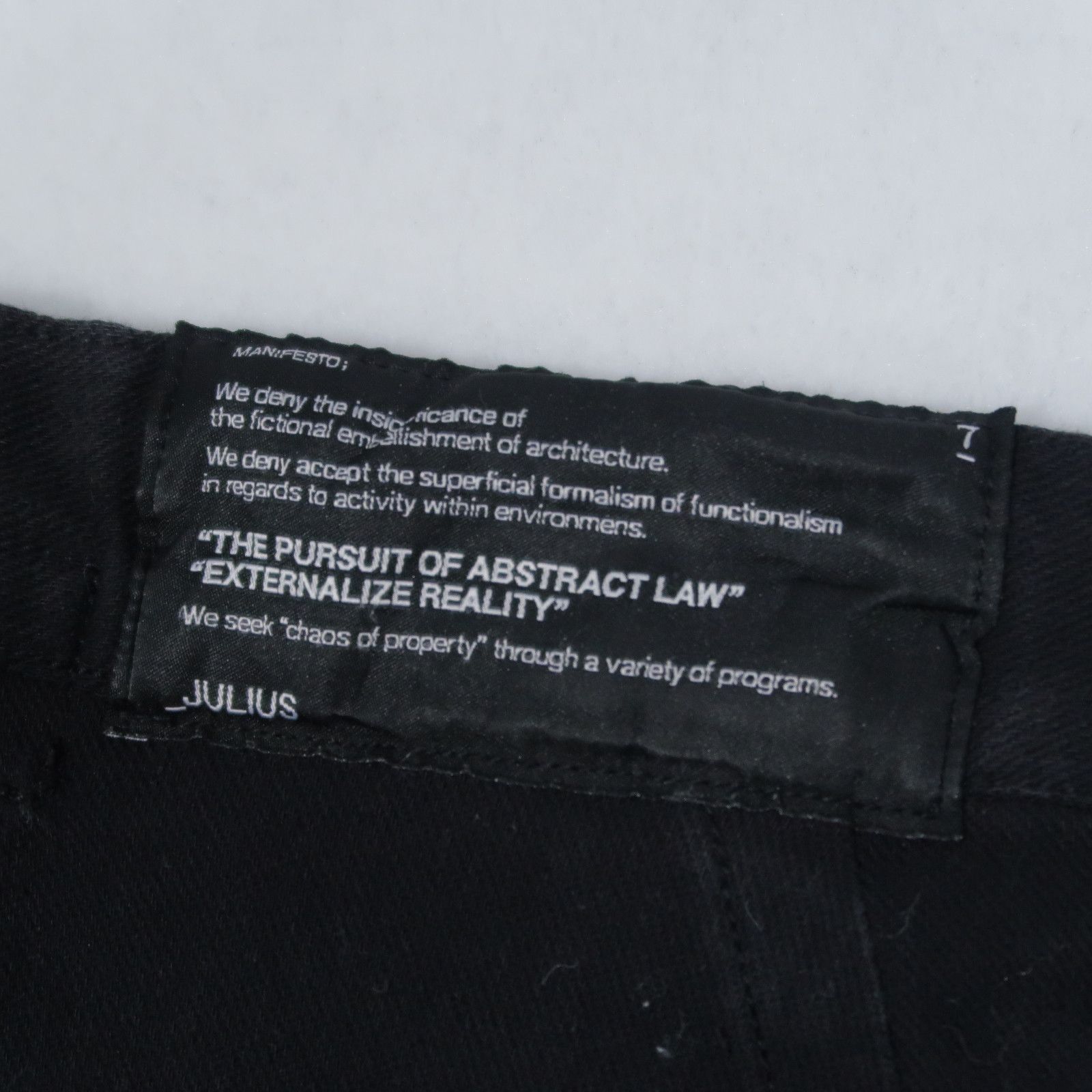 Julius Julius SS14 "Ghost" Spiral Cut Denim Black Size US 34 / EU 50 - 4 Thumbnail