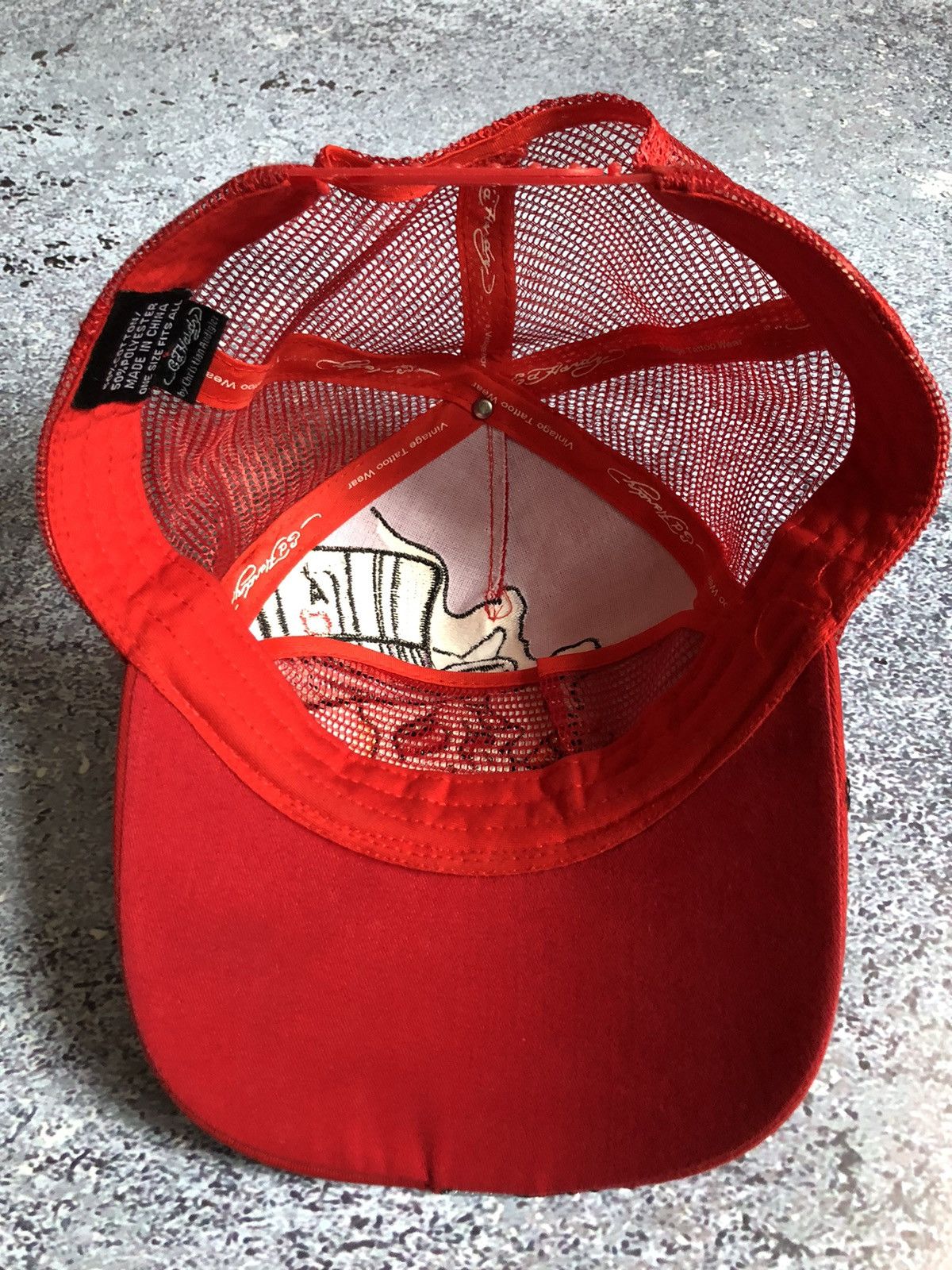 Ed Hardy Vintage Y2K Ed Hardy by Cristian Audigier x3 Big Logo Cap Size ONE SIZE - 12 Thumbnail