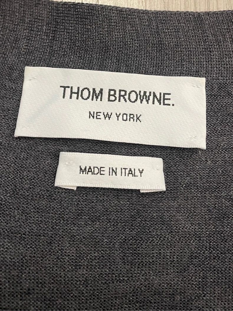 Thom Browne Thom Browne Size 36 Dark gray four-striped wool knitted ca Size US M / EU 48-50 / 2 - 5 Thumbnail