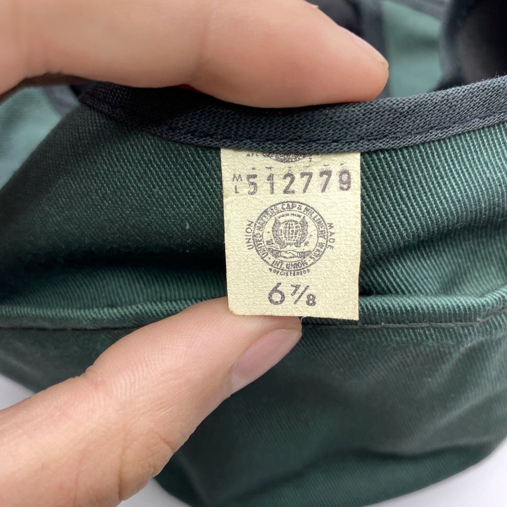 Vintage VINTAGE Insulated 3-Panel Cadet Hat Green Blue Grey Twill Hunting Cap Size 6 7/8 USA Mens Size ONE SIZE - 7 Thumbnail