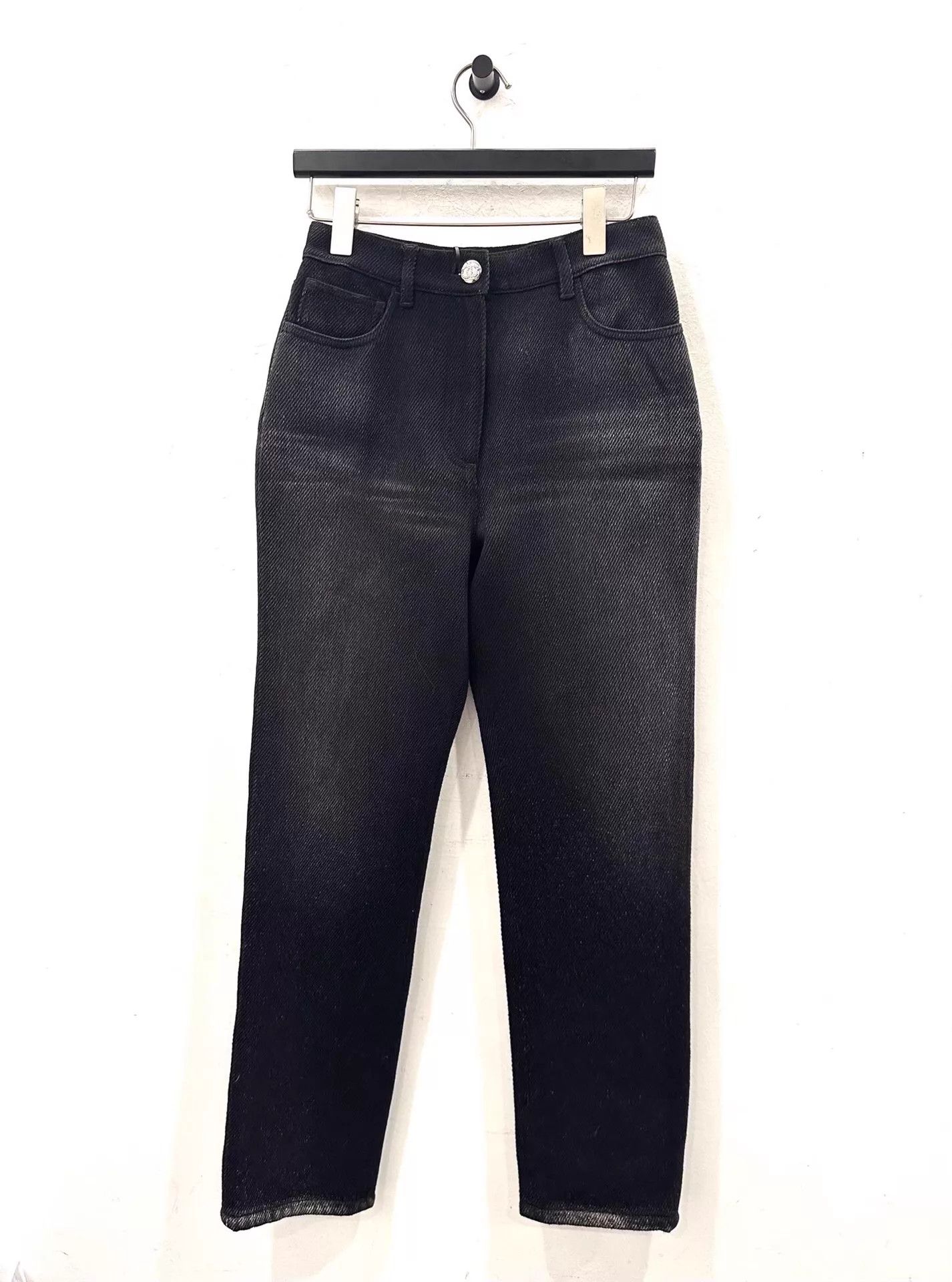Chanel Chanel Ski Women's Black Cashmere Denim Back Double C Logo Size 26" / US 2 / IT 38 - 3 Thumbnail