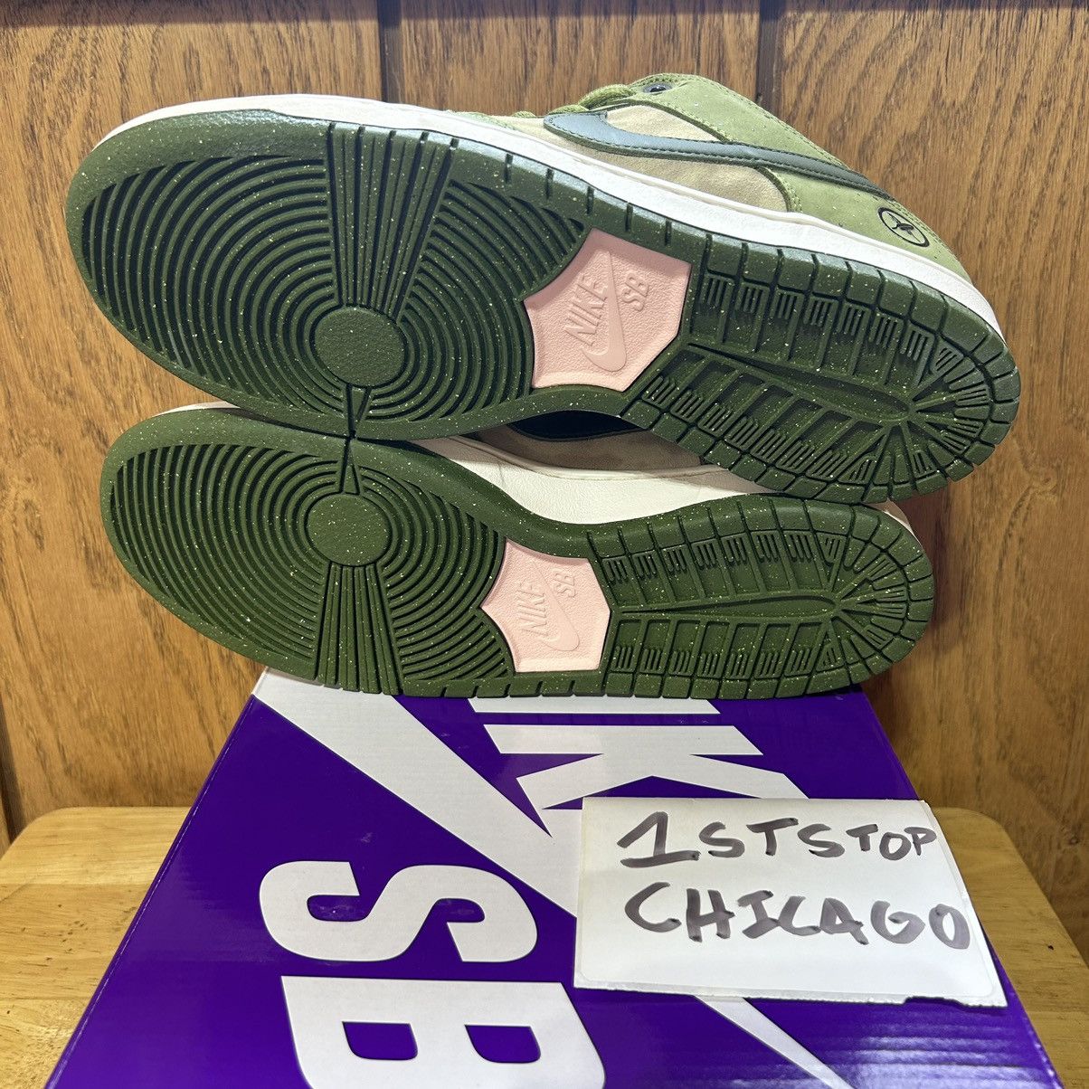 Nike × Nike SB × Yuto Horigome Nike SB Dunk Low Yuto Horigome Matcha Size 10 HF8022-300 NEW Size US 10 / EU 43 - 7 Thumbnail