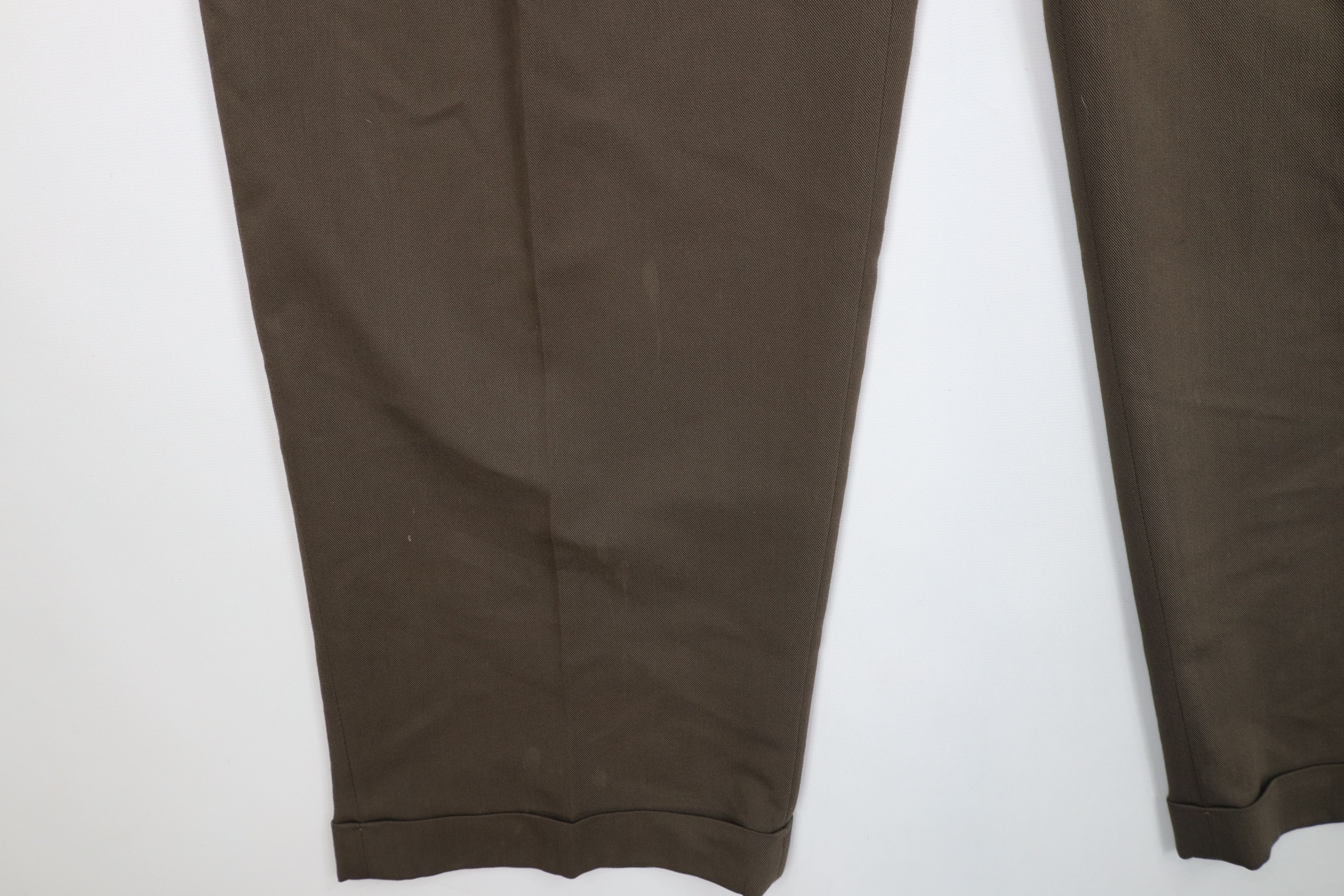 Levi's × Vintage Vintage 90s Levis Wide Leg Pleated Chino Pants Brown USA Size US 36 / EU 52 - 5 Thumbnail