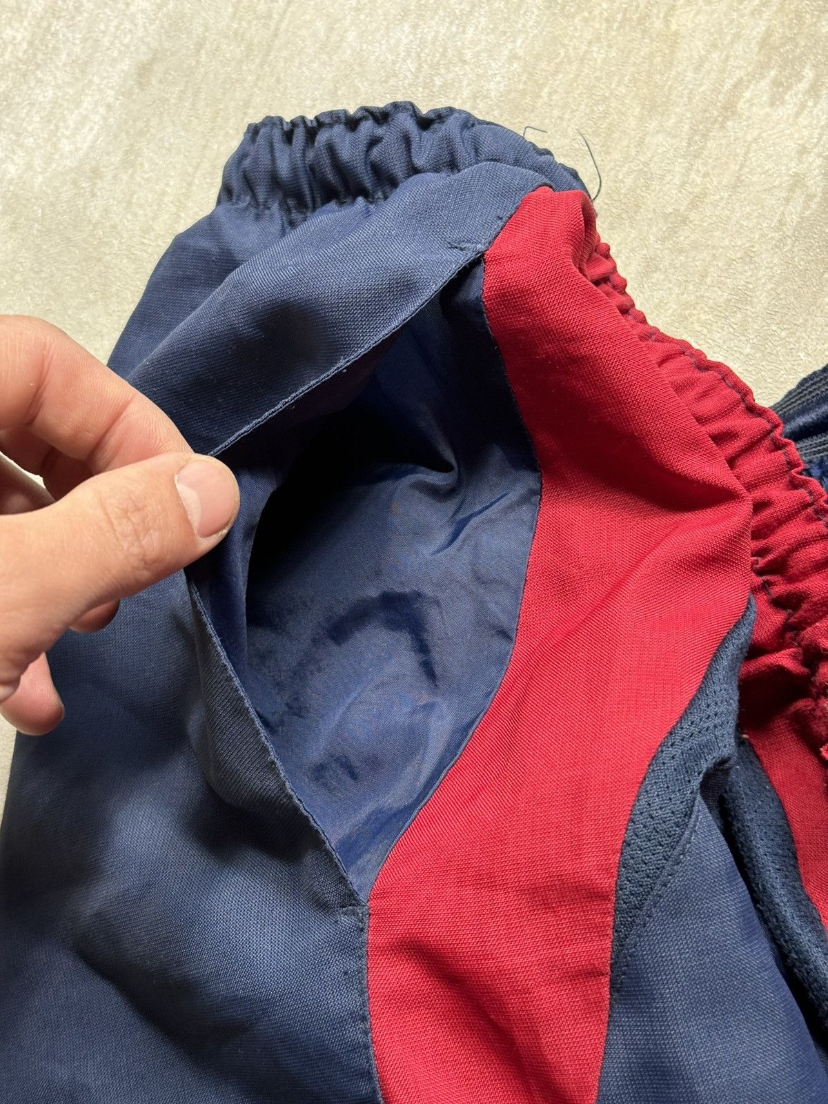 Nike × Vintage Vintage Nike Barcelona FC soccer y2k Logo Shorts Size US 38 / EU 54 - 6 Thumbnail