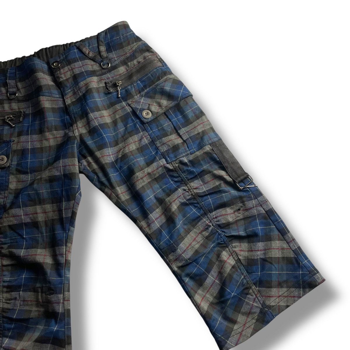 Hysteric Glamour 🇯🇵 UNISEX ALGONQUINS BONDAGE CHECKERED 3Q PANTS Size US 29 - 5 Thumbnail