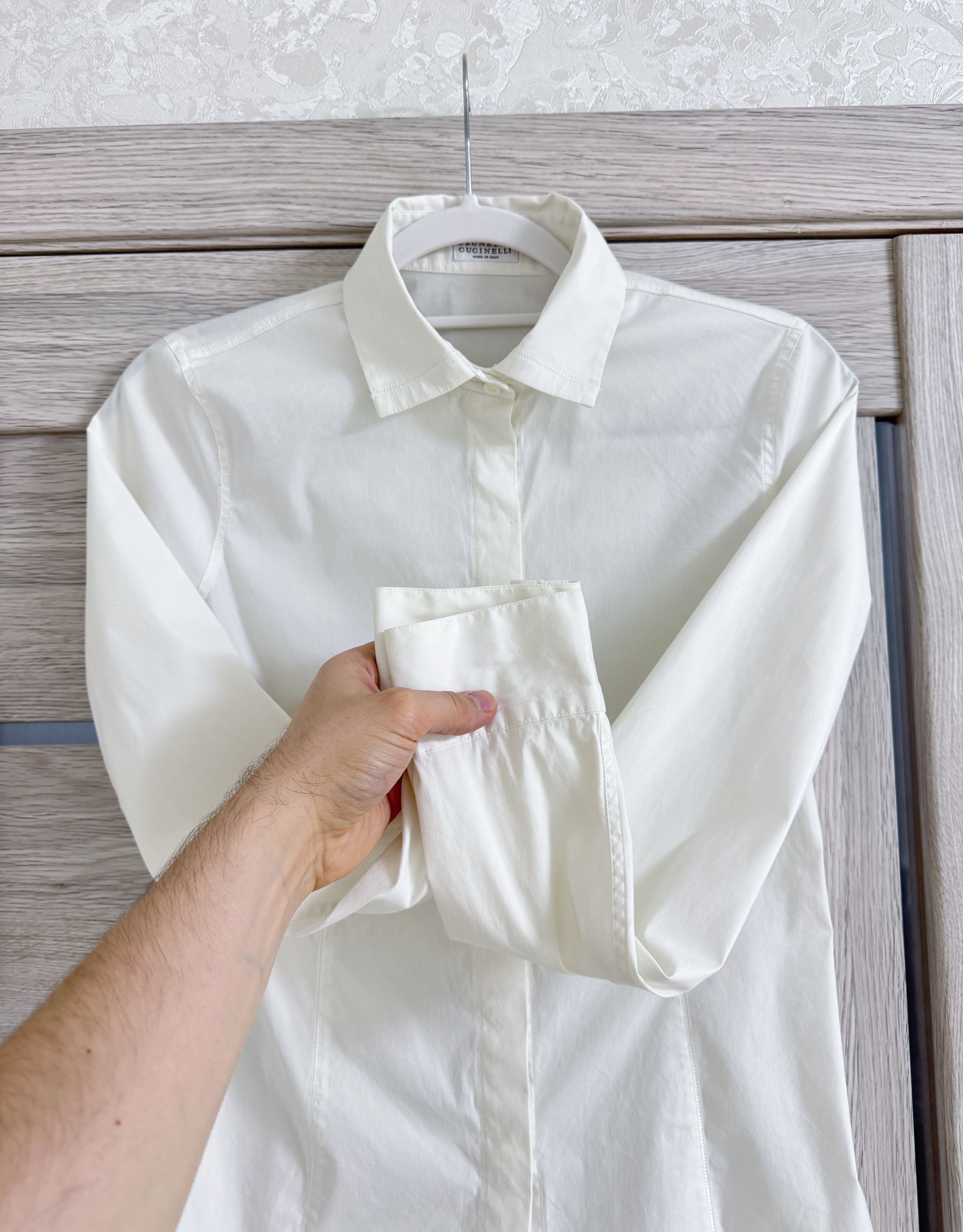 Brunello Cucinelli Brunello Cucinelli Blouse Classic Shirt Cotton & Nylon Women Size S / US 4 / IT 40 - 4 Thumbnail