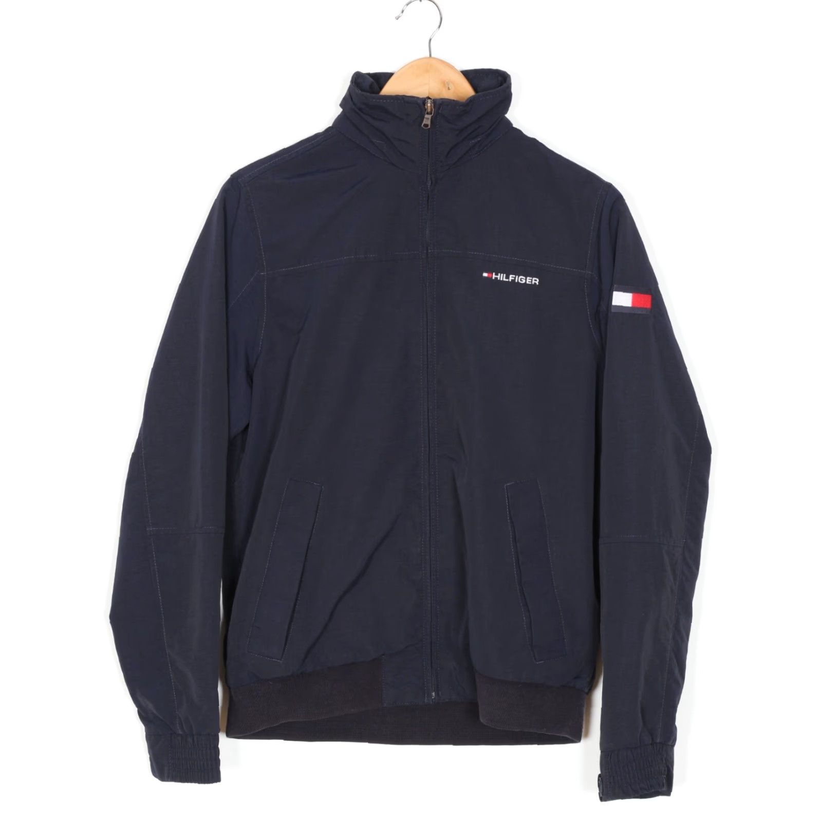 Tommy Hilfiger TOMMY HILFIGER Navy Blue Bomber Jacket Men XS Hidden Hood MJ4202 Jacket Mens XS Navy Blue BOMBER Jacket Size US XS / EU 42 / 0 - 2 Thumbnail